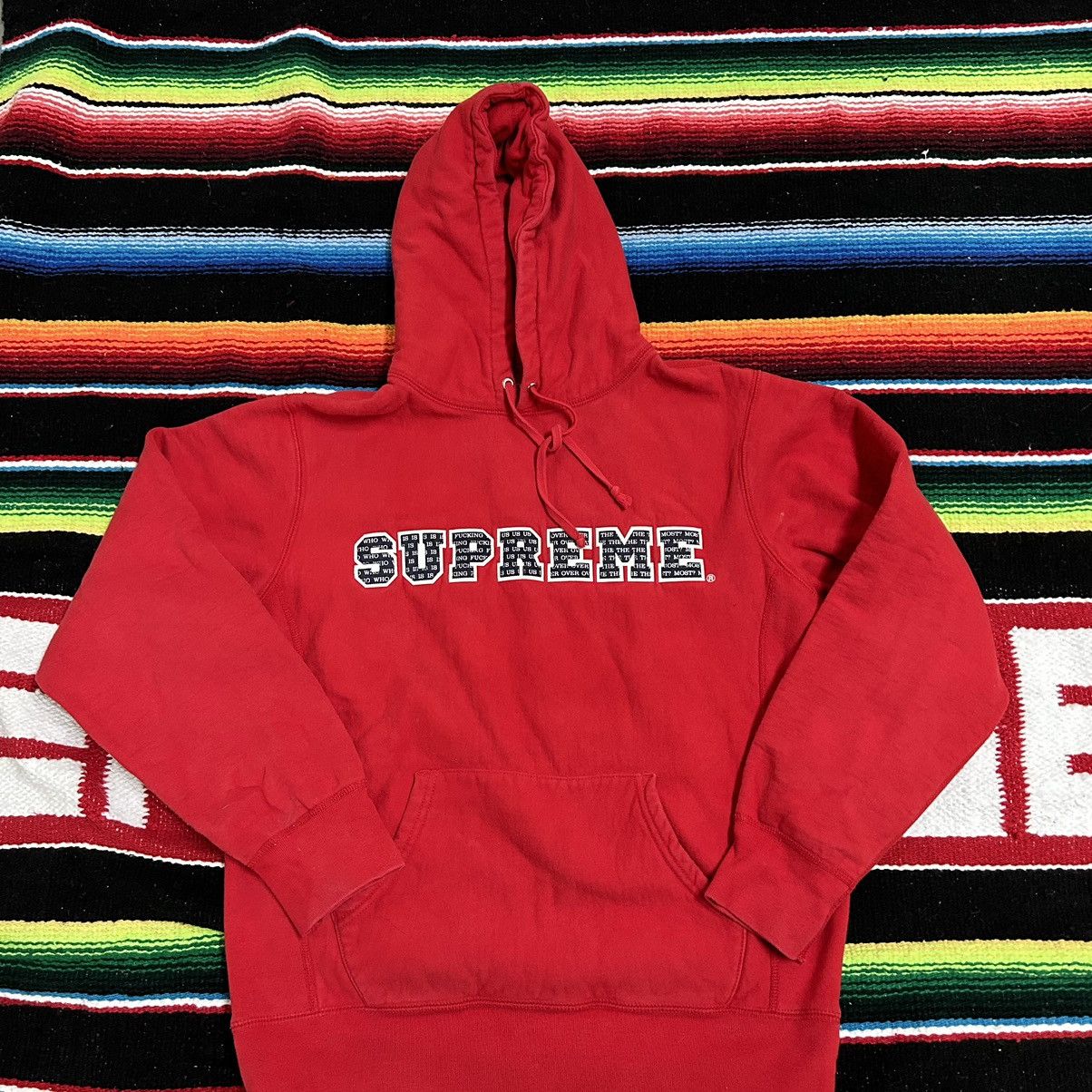 image of Supreme The Most Hooded Sweatshirt Red Medium, Men's