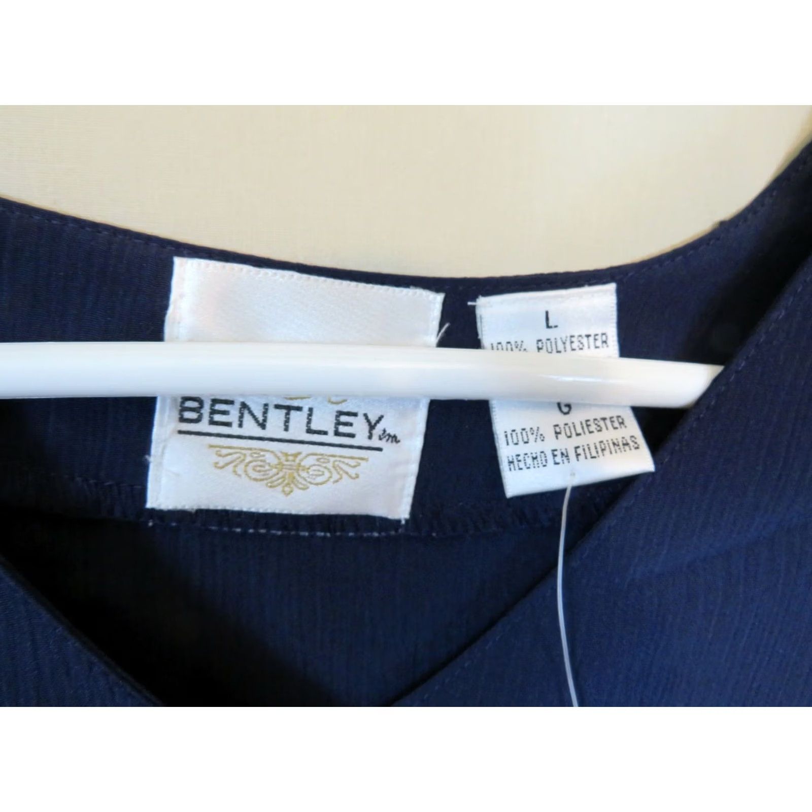Vintage VINTAGE Bentley Shirt Blue Large with tags NOS 1990s Polyester Regular Men’s Shirt Size L / US 10 / IT 46 - 3 Thumbnail
