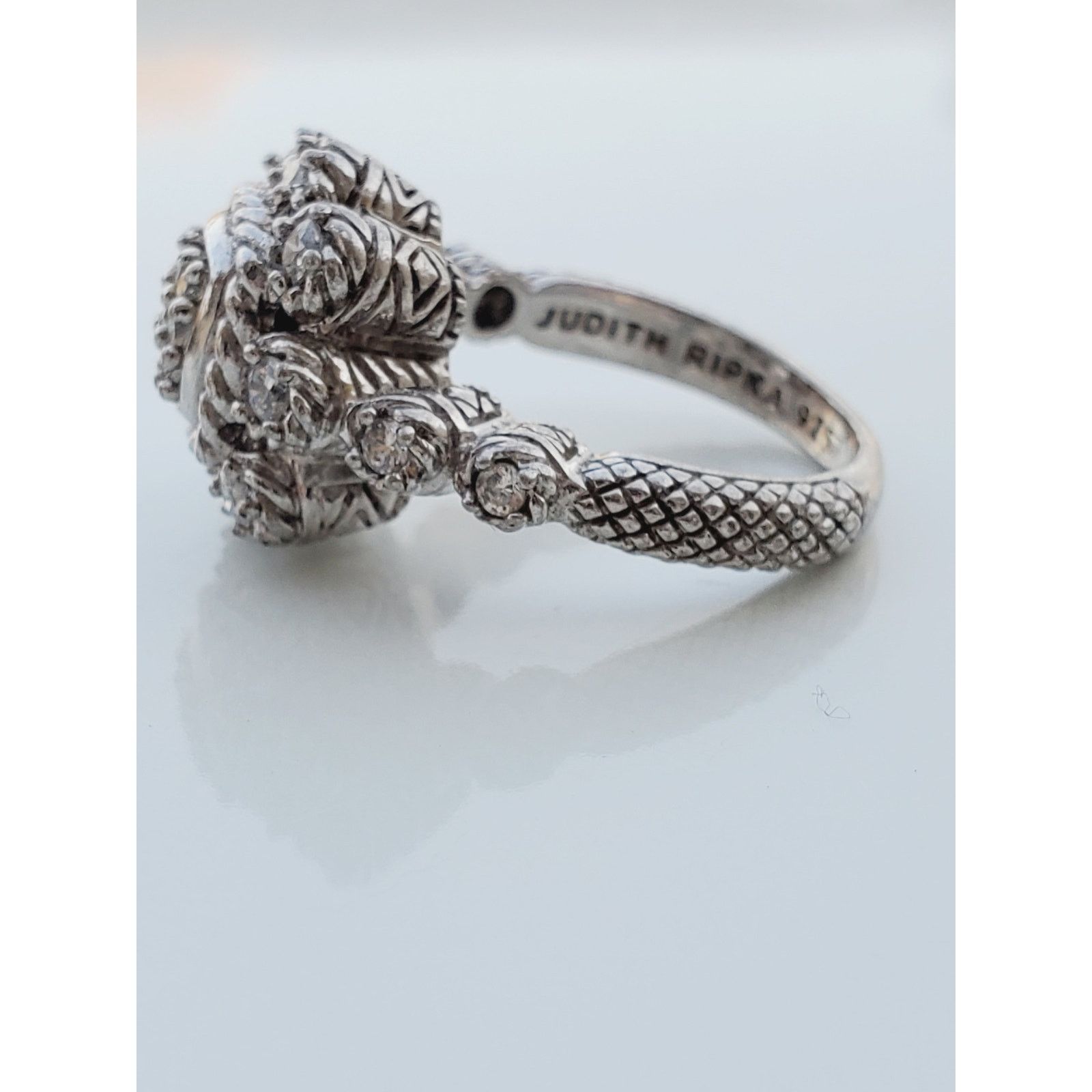 Judith Ripka Judith Ripka Sterling Silver Heirloom Statement Ring Size 8 Size ONE SIZE - 4 Thumbnail