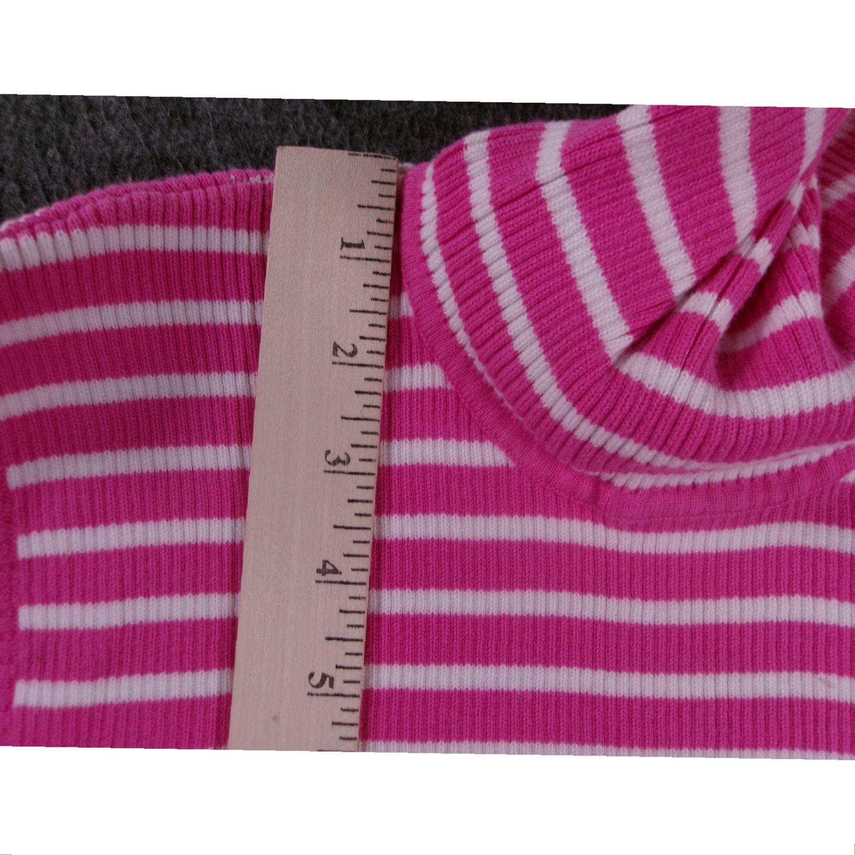 Ralph Lauren Lauren Ralph Lauren Tank Top Women XL Pink Striped Ribbed Turtleneck Preppy Women Size XL / US 12-14 / IT 48-50 - 5 Thumbnail