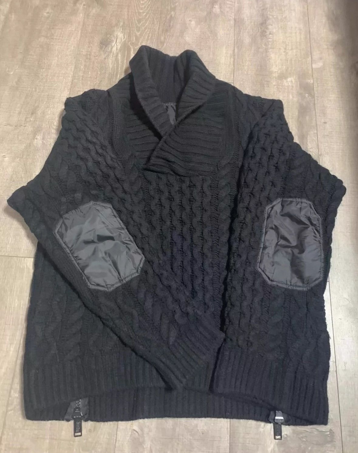 Sz 3 Undercover 19AW Clock Orange Knitwear Puffer Jacket-25