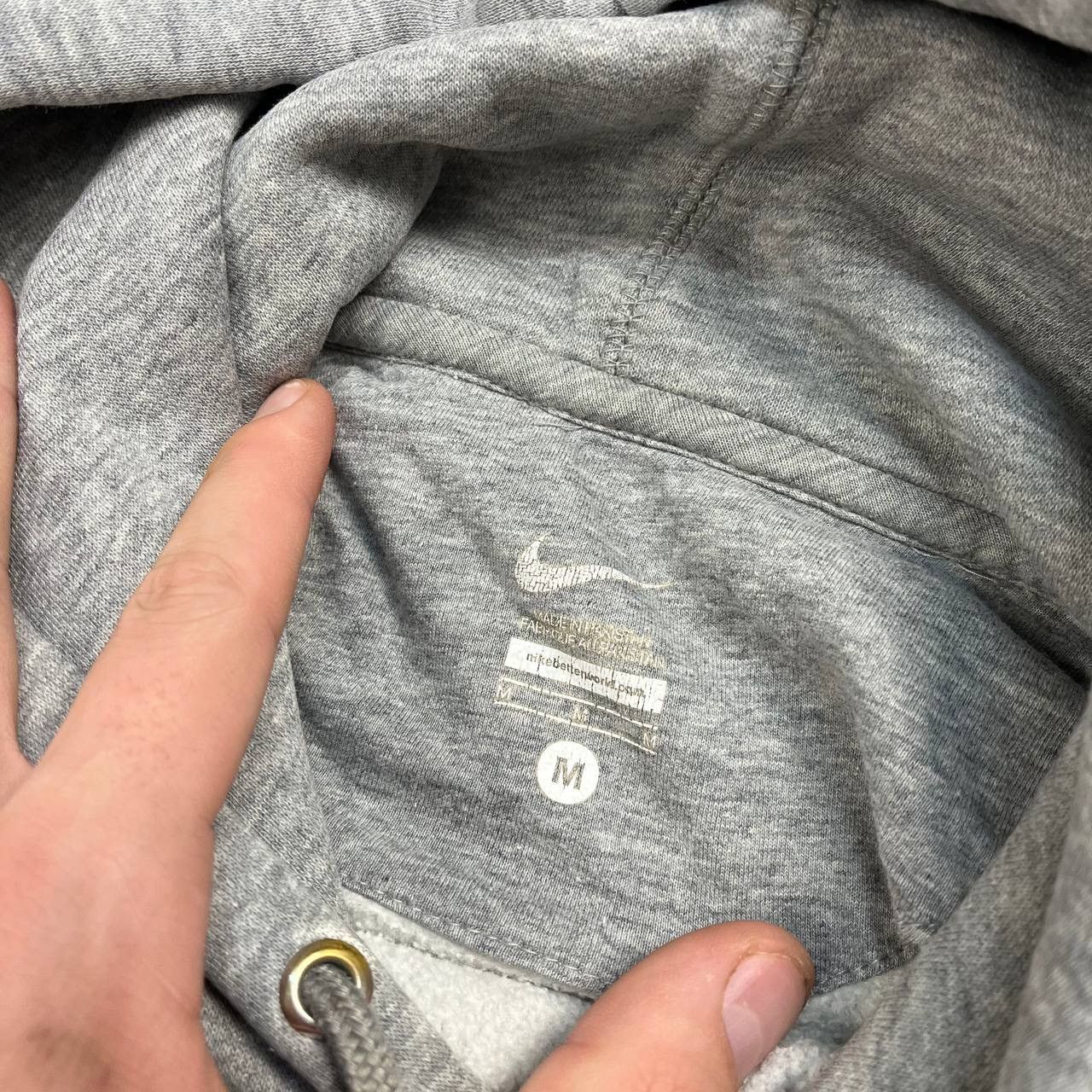 Nike × Vintage Vintage Nike 72 Logo Basic Hoodie Grey Y2K Size US M / EU 48-50 / 2 - 3 Thumbnail