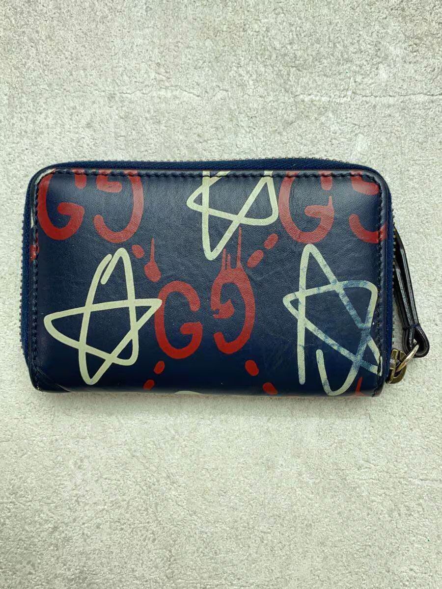 Gucci Gucci Ghost GG Star Print Leather Coin Case Navy Size ONE SIZE - 2 Thumbnail