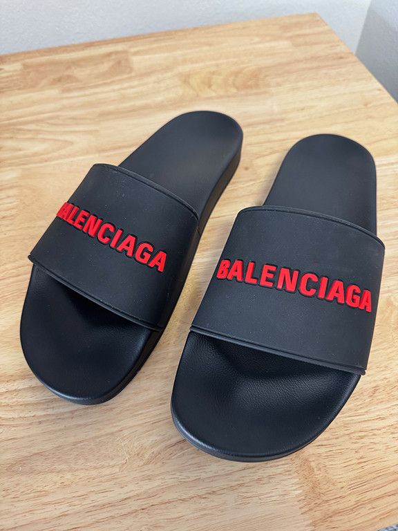 Balenciaga Balenciaga Men Pool Slides Size US 12.5 / EU 45-46 - 1 Thumbnail