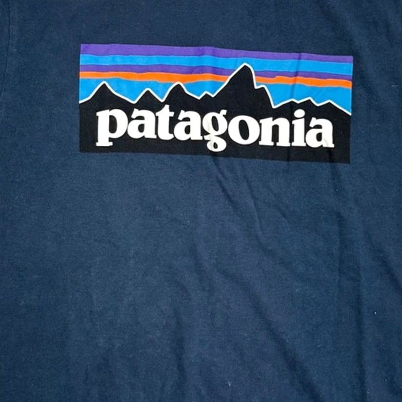 Patagonia VINTAGE Patagonia P-6 Back Logo Responsibili-Tee Short Sleeve Shirt M Blue Mens Size US M / EU 48-50 / 2 - 5 Thumbnail