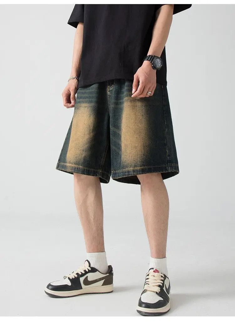 Japanese Brand Retro straight leg loose denim shorts Size US 30 / EU 46 - 2 Thumbnail