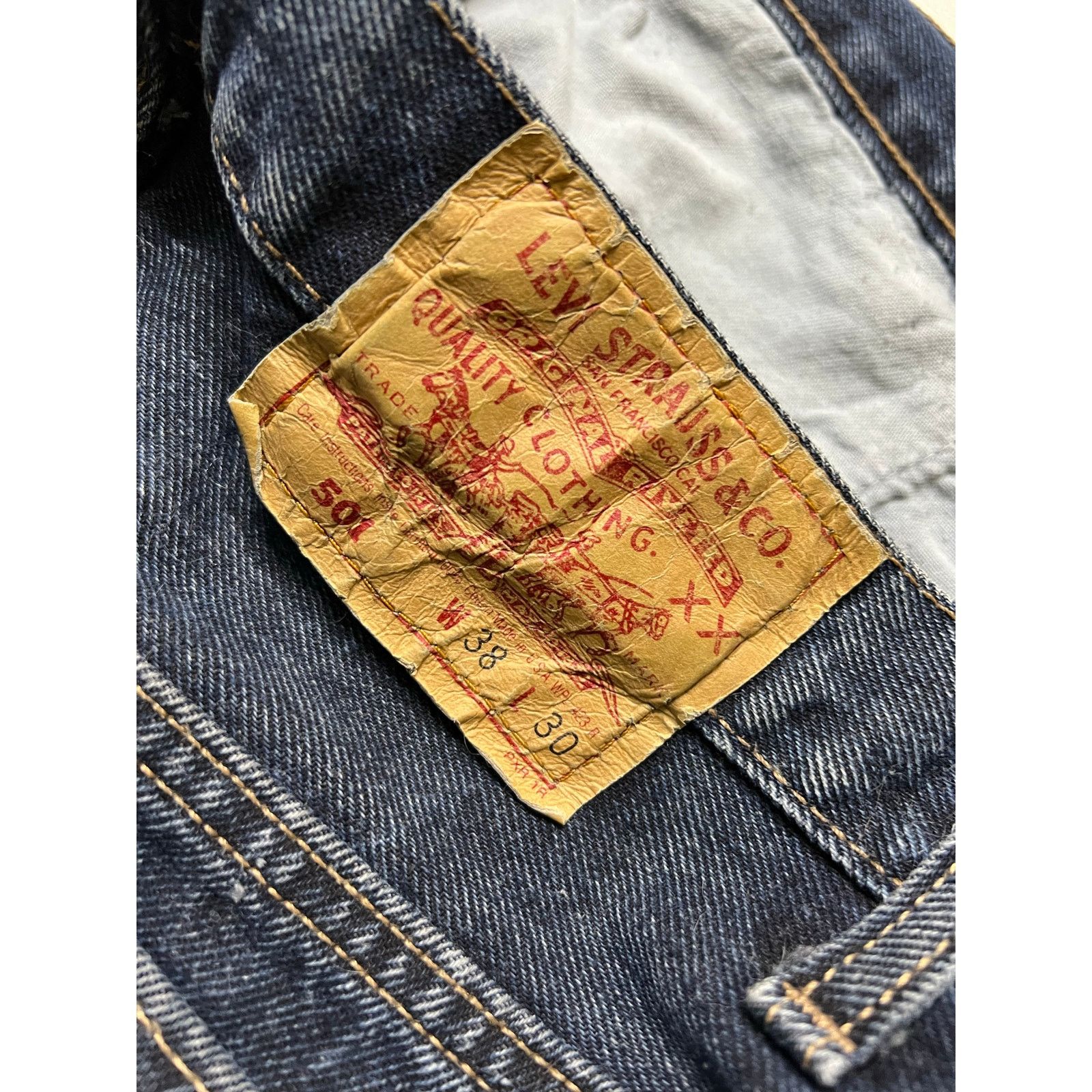 Levi's Levi’s 501 Jeans USA Button Fly Dark Wash 80s Sz 35x29.5 Size US 38 / EU 54 - 3 Thumbnail