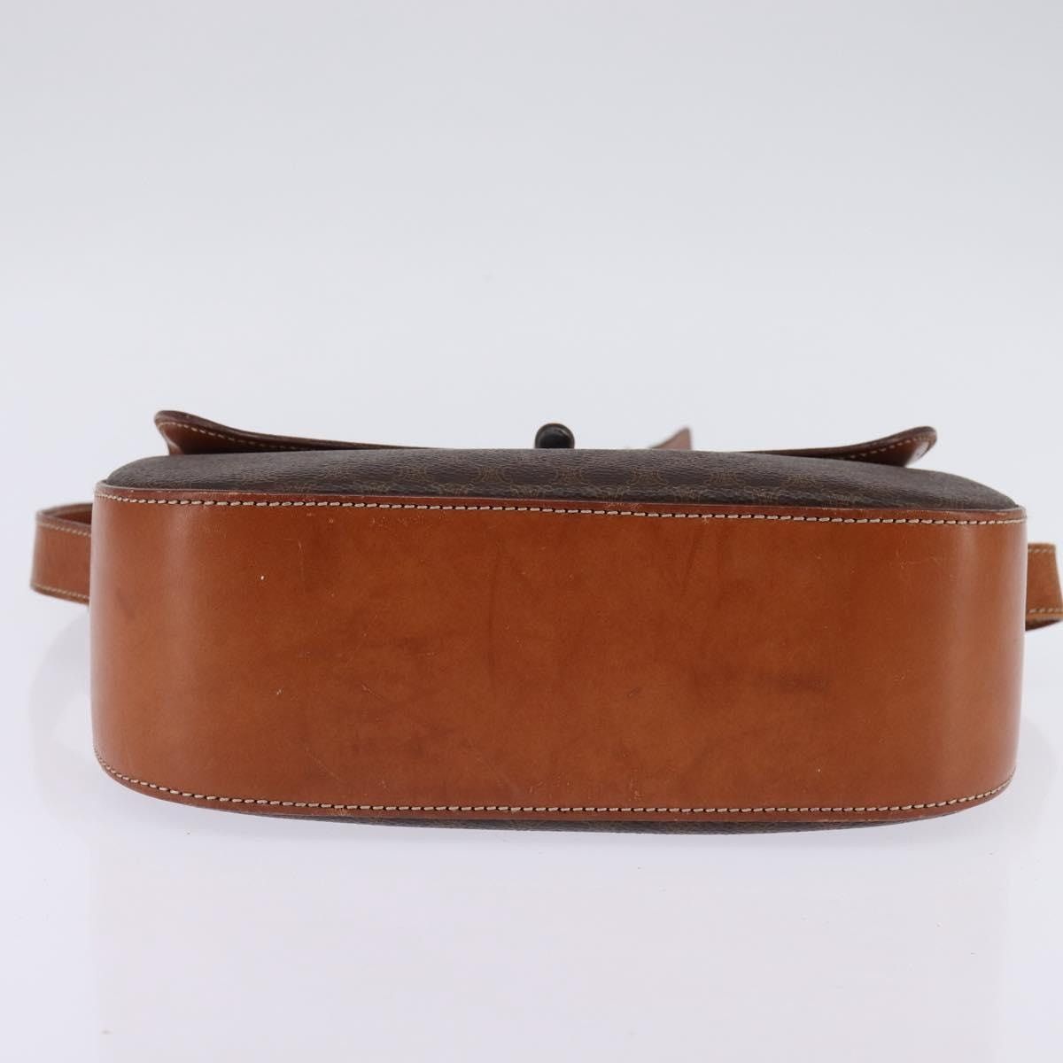 Celine CELINE Macadam Canvas Shoulder Bag Pvc Leather Brown Gold Size ONE SIZE - 9 Thumbnail