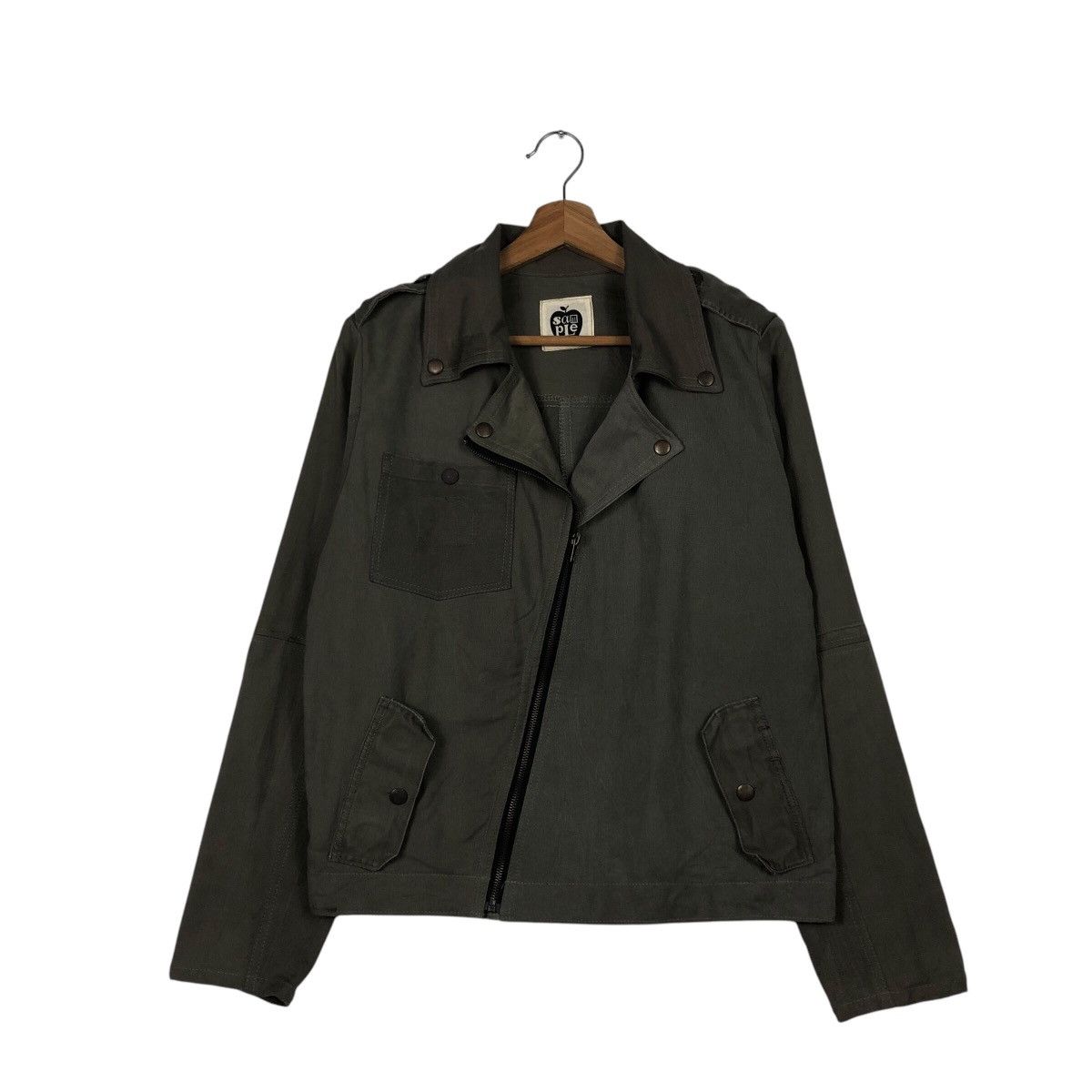 Japanese Brand × Vintage 📌Vtg Cropped Biker Jacket Sample Issey Miyake Doublr Breast Size US M / EU 48-50 / 2 - 2 Thumbnail
