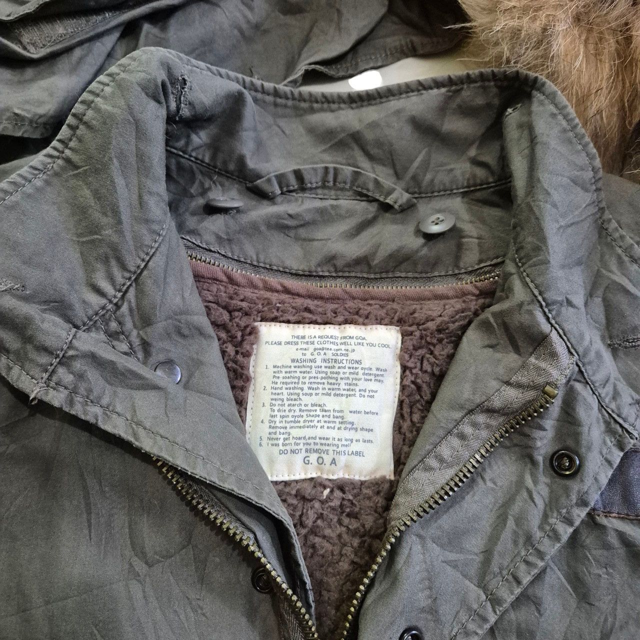 GOA Vintage goa military zip fur hoodie Size US M / EU 48-50 / 2 - 8 Thumbnail