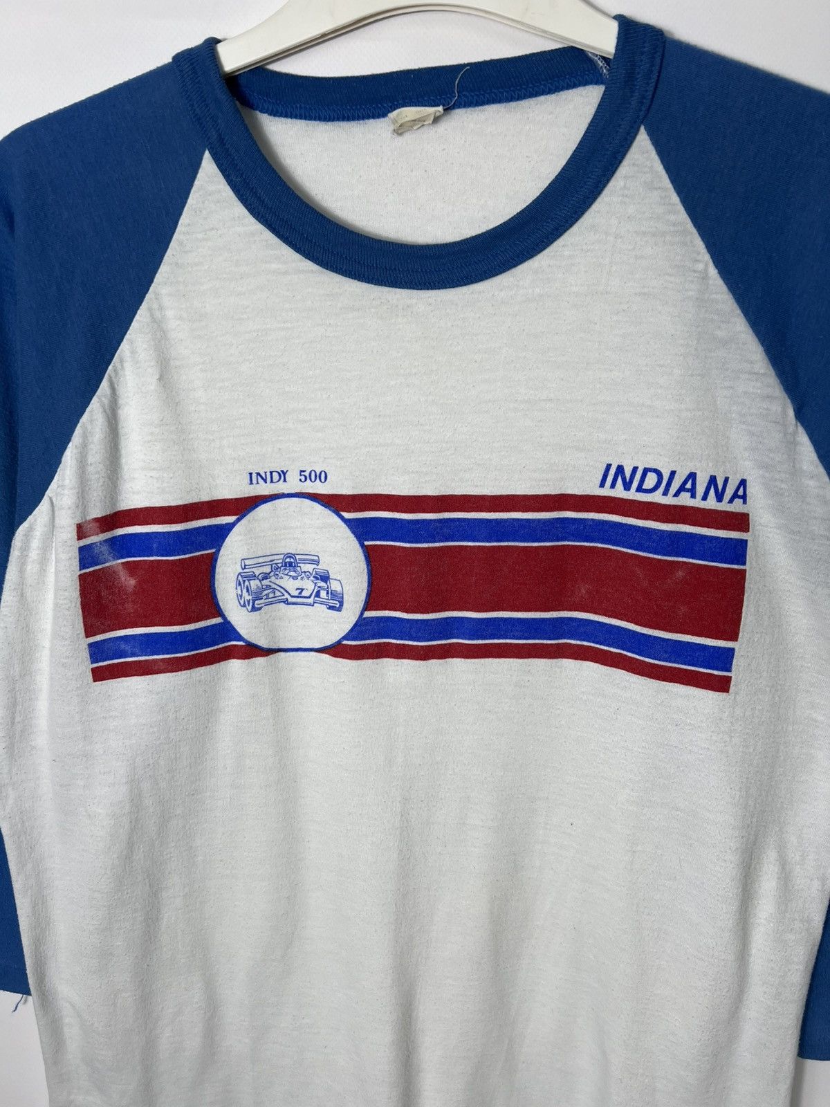 Vintage Vintage very rare 80s Indy 500 Indiana Raglan 3/4 sleeves Size US M / EU 48-50 / 2 - 2 Thumbnail