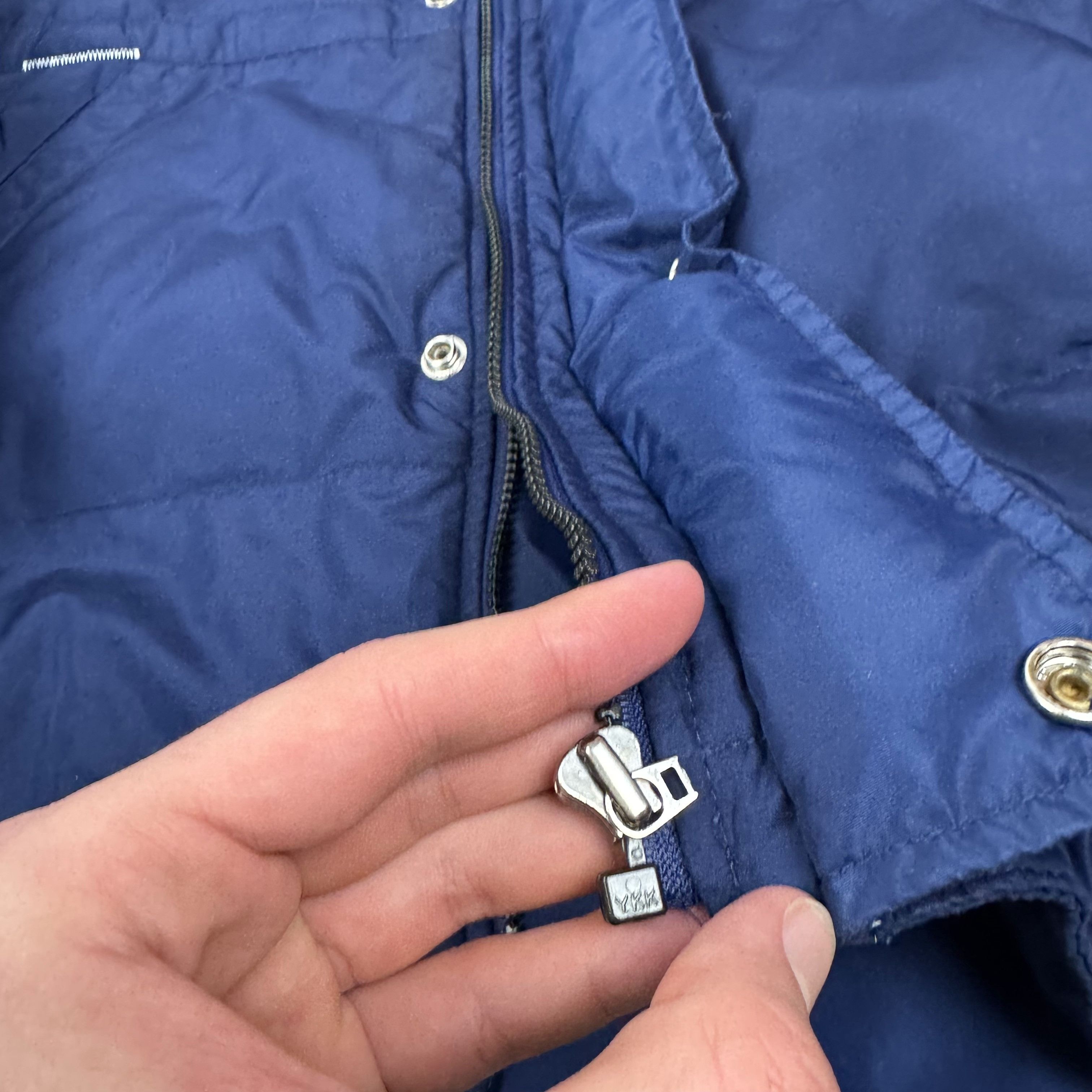 Nike Nike Men's Navy White Swoosh Full Zip Puffer Down Jacket XL Size US XL / EU 56 / 4 - 8 Thumbnail