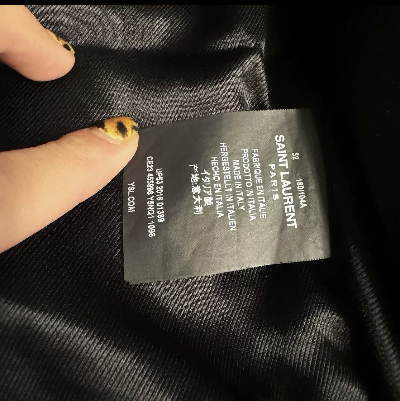 Saint Laurent Paris Saint Laurent bloody tooth Bloodlust sheep leather jacket Size US L / EU 52-54 / 3 - 5 Thumbnail
