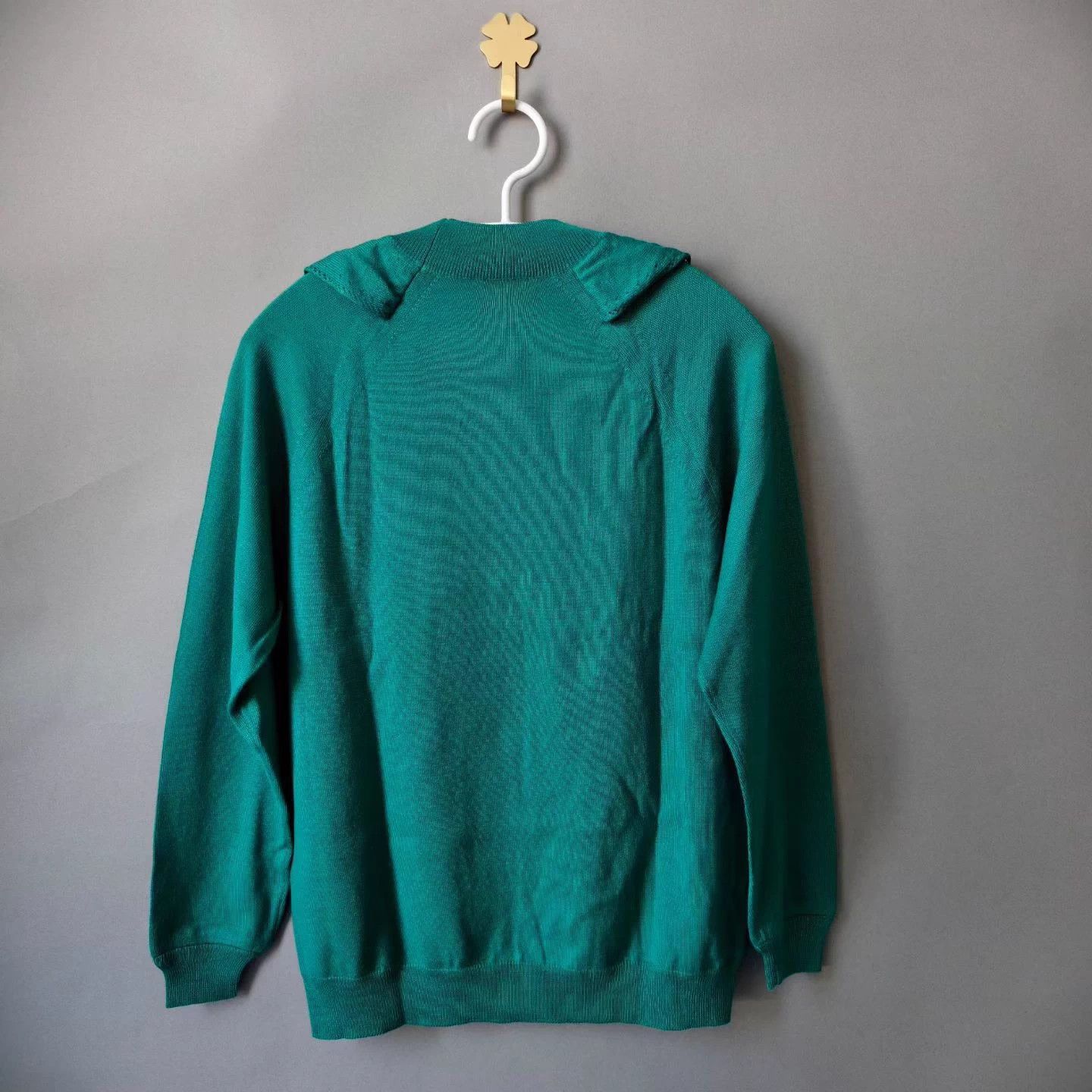 Miu Miu MIU MIU Ruffled Green Sweater 99 New Size XS / US 0-2 / IT 36-38 - 2 Thumbnail