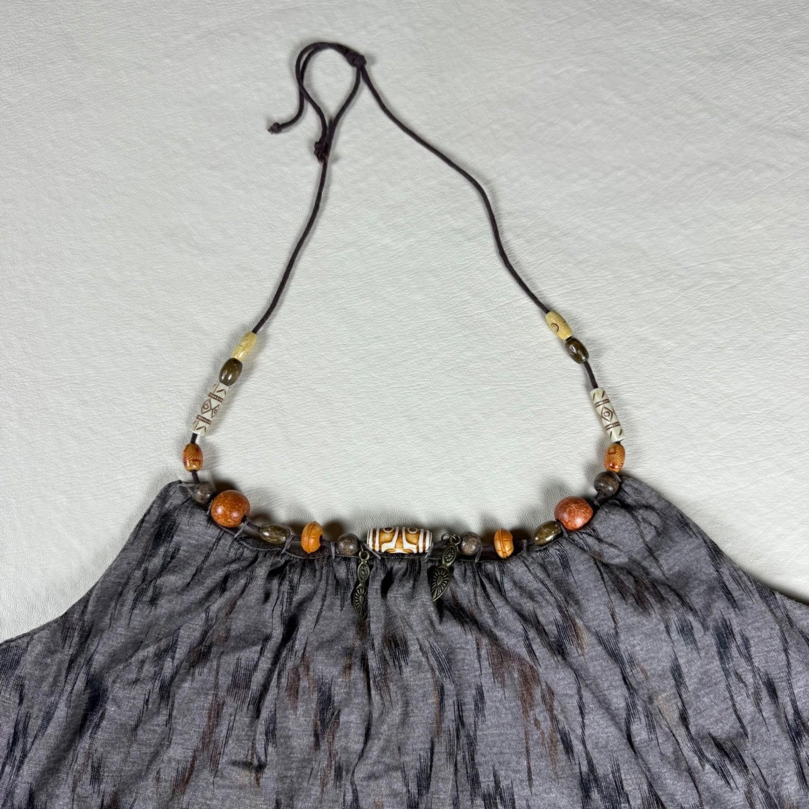 Other Eyeshadow Womens Beaded Halter Top Boho Sleeveless Size S Size S / US 4 / IT 40 - 2 Thumbnail