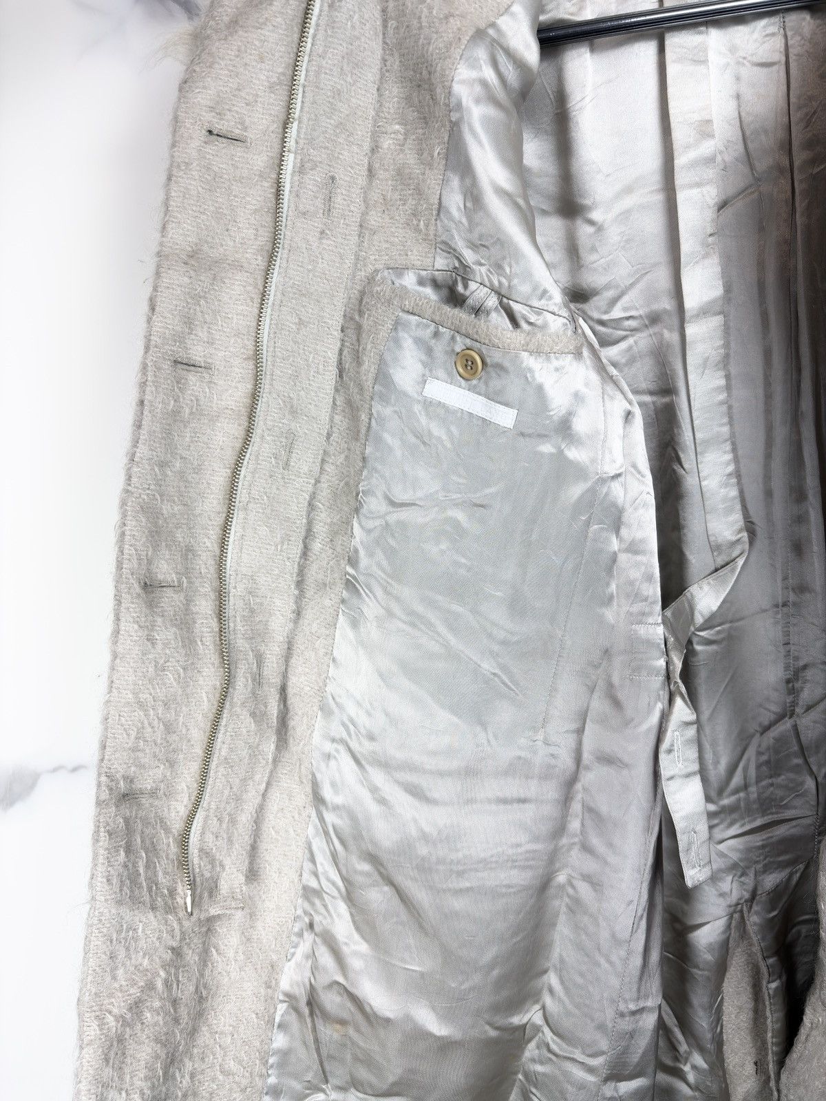 Helmut Lang AW00 Helmut Lang Fur Collar Mohair Astro Biker Jacket Parka Size US S / EU 44-46 / 1 - 12 Thumbnail