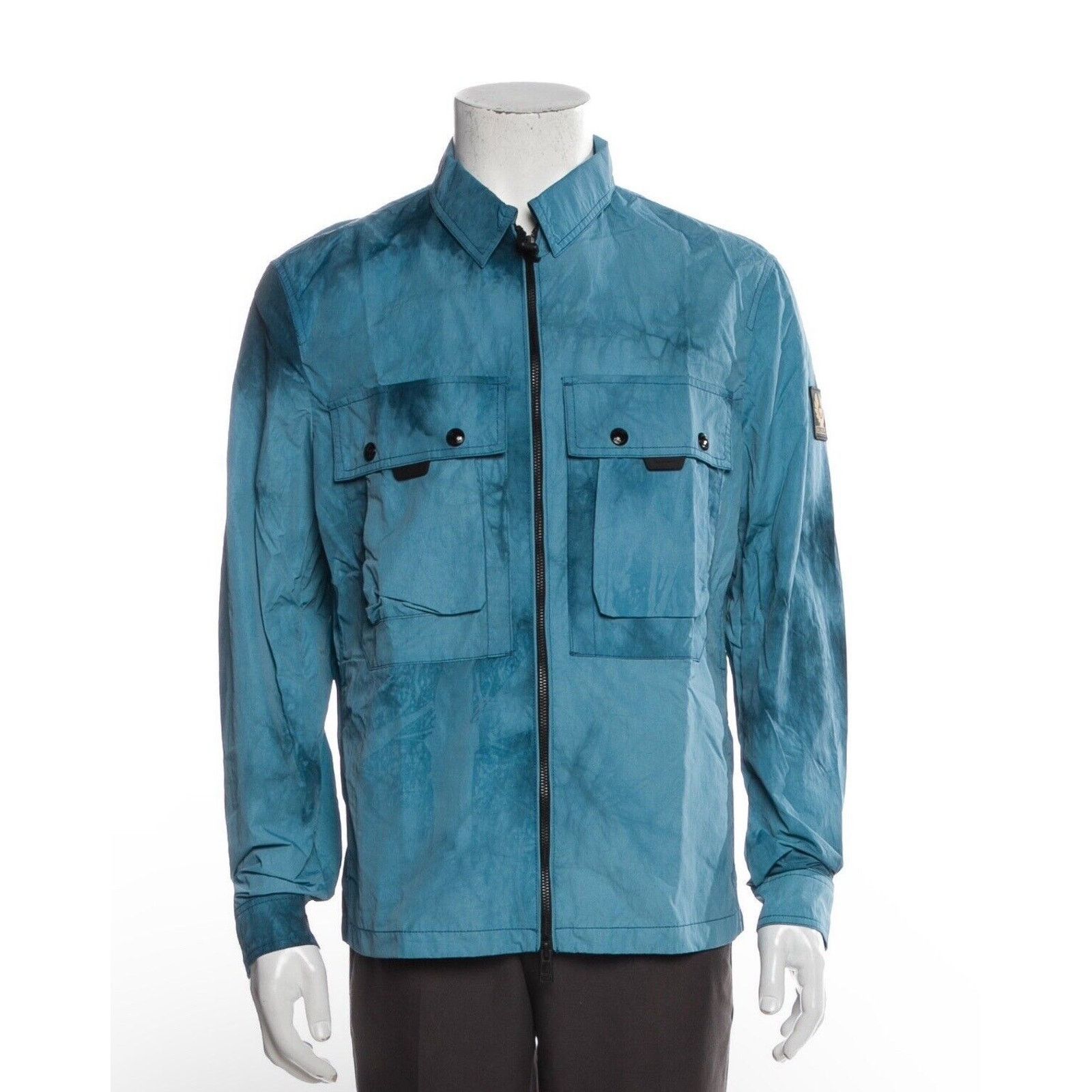 image of Belstaff Tactical Wave Dye Overshirt Jacket Size Medium New in Blue, Men's