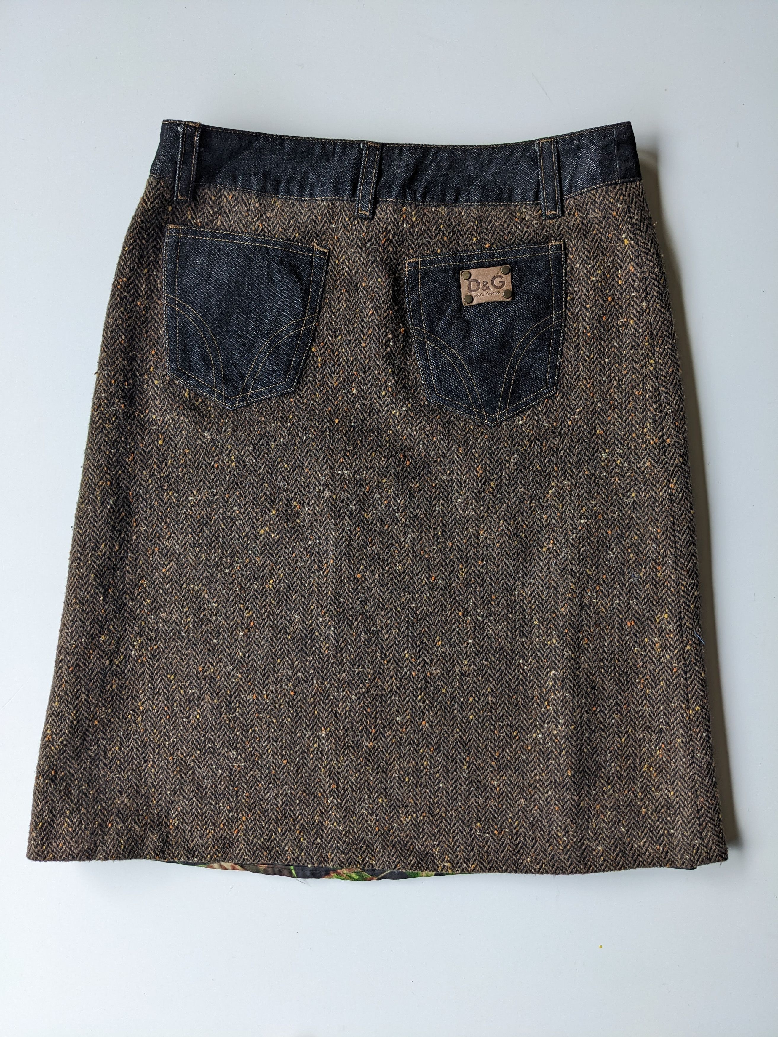 Dolce & Gabbana Dolce & Gabbana floral wool mini midi skirt Size 29" - 2 Thumbnail