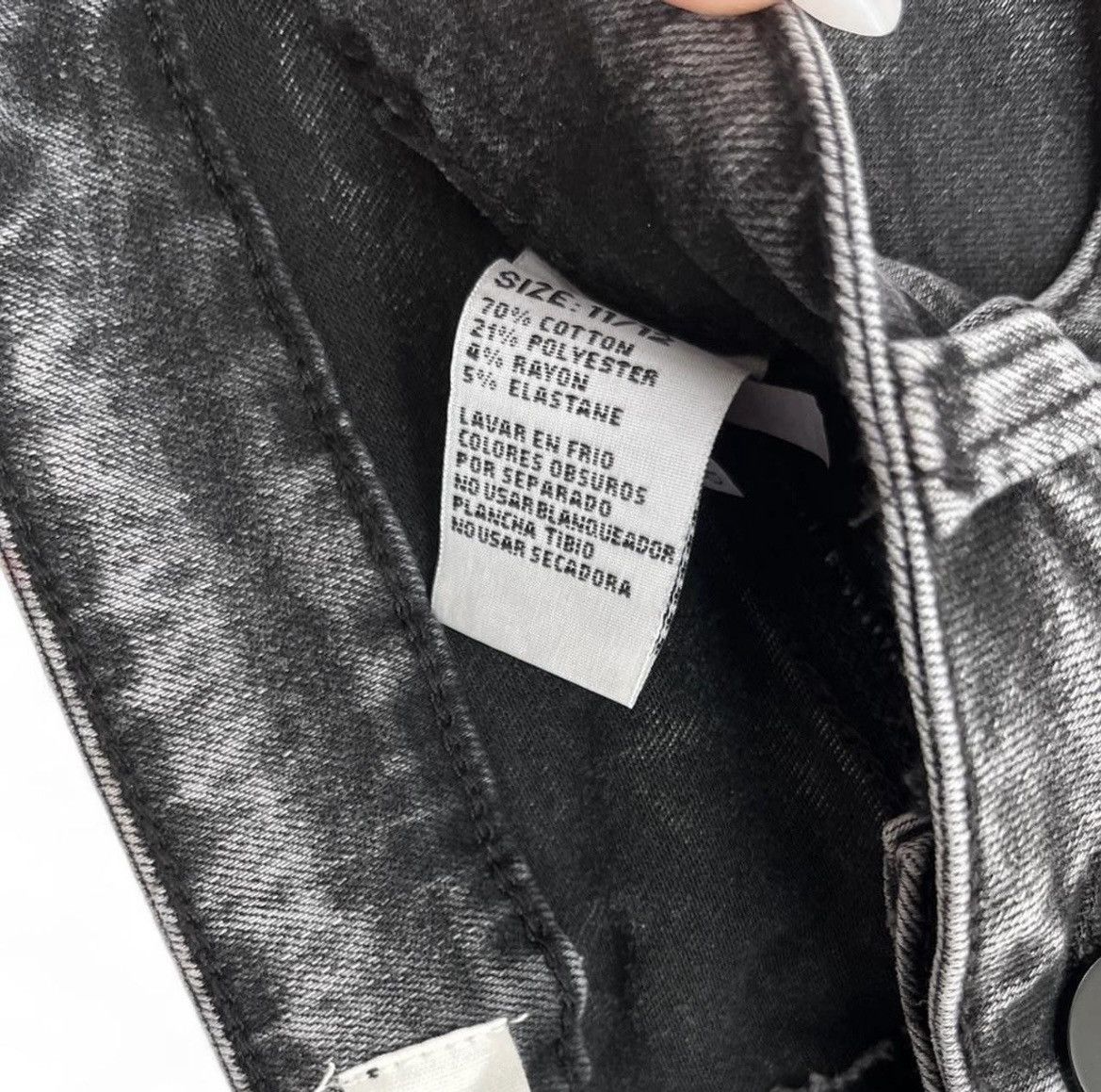 Other Y2K Bamboo Washed Black Slim Bootcut Jeans - Women's 11/12 Size 34" / US 12 / IT 48 - 5 Thumbnail