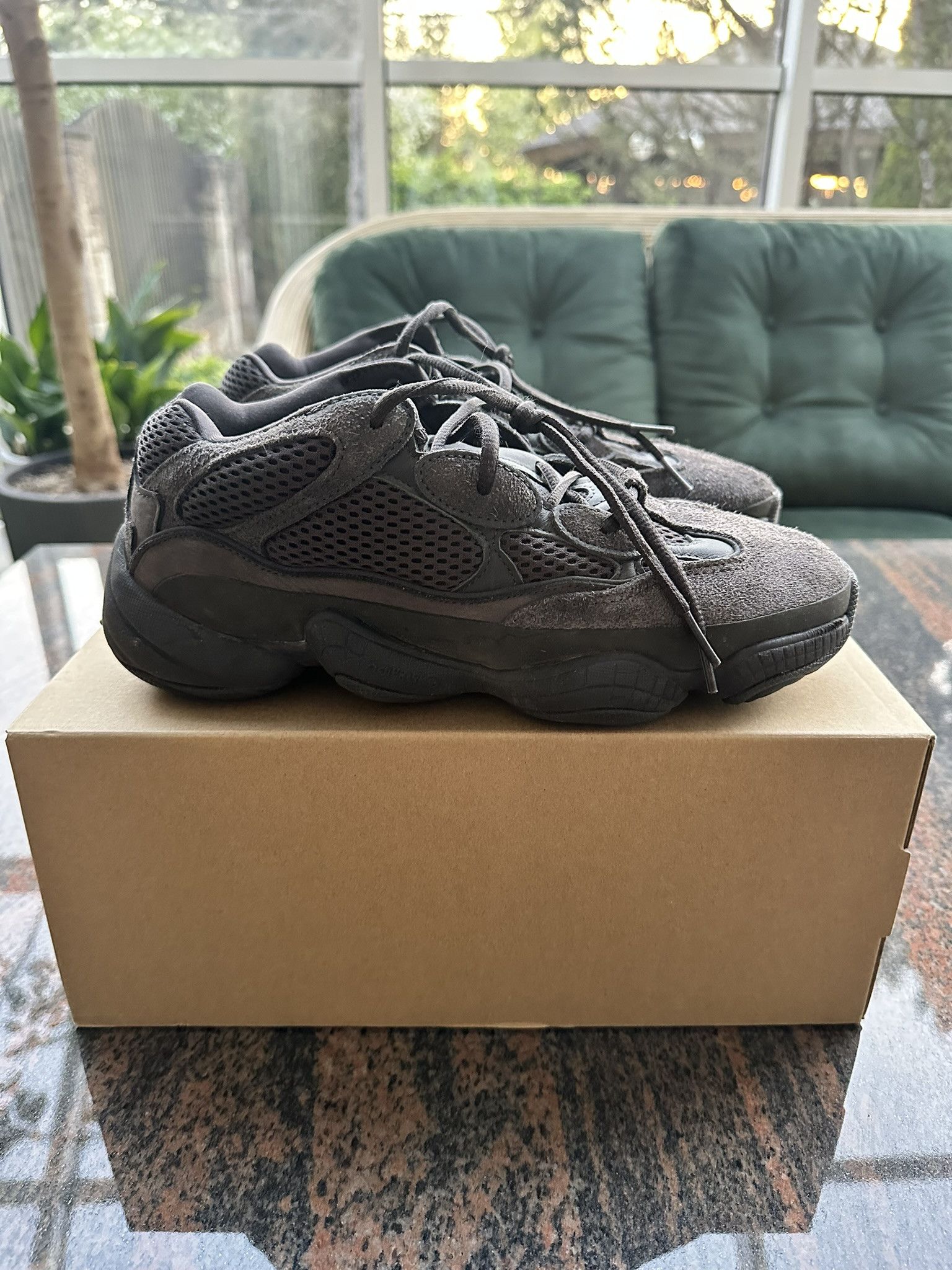 Adidas × Yeezy Adidas Yezzy Boost 500 Utility Black Size US 8 / EU 41 - 1 Thumbnail