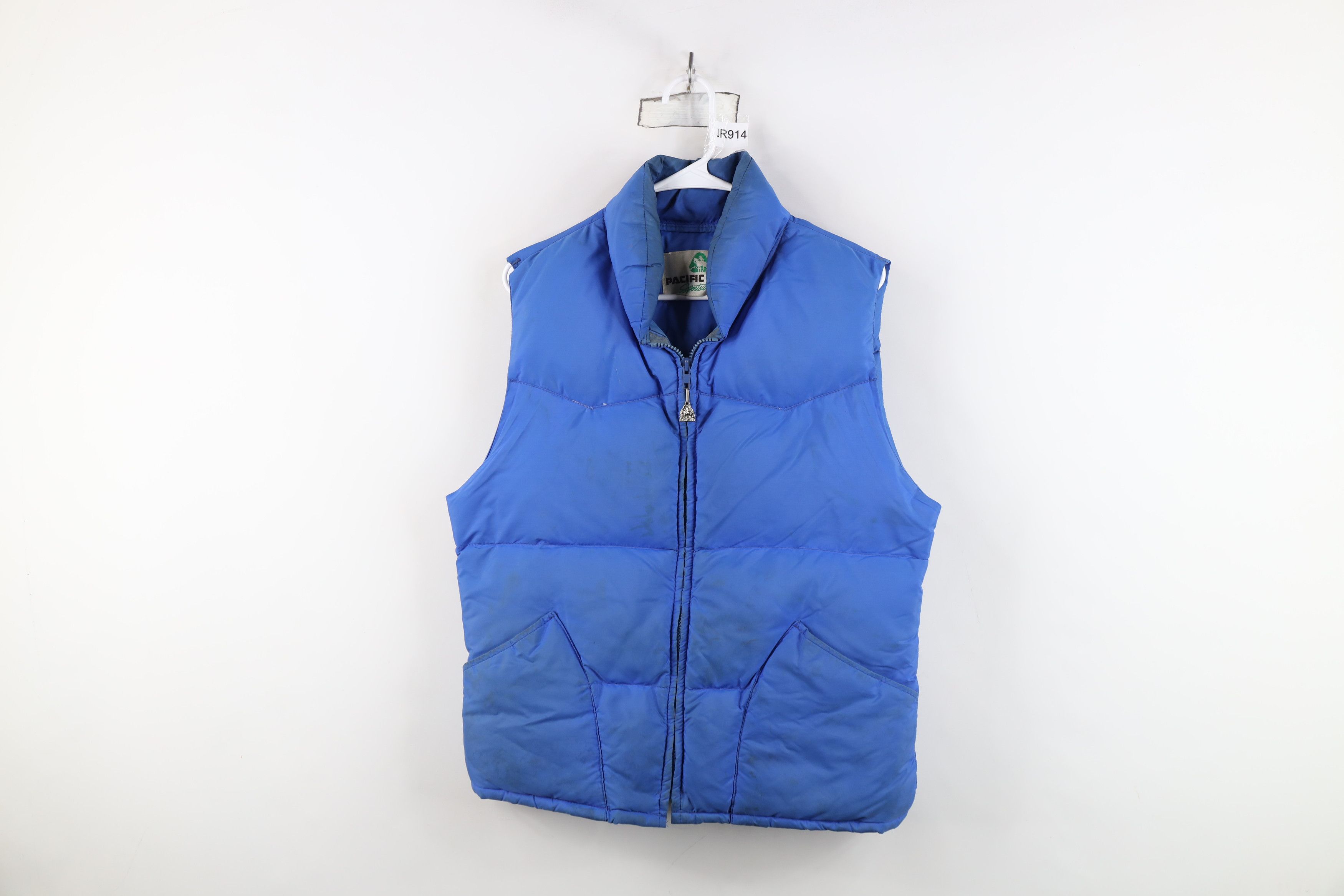 Vintage Vintage 70s Streetwear Duck Down Puffer Vest Jacket Blue Size US M / EU 48-50 / 2 - 1 Thumbnail