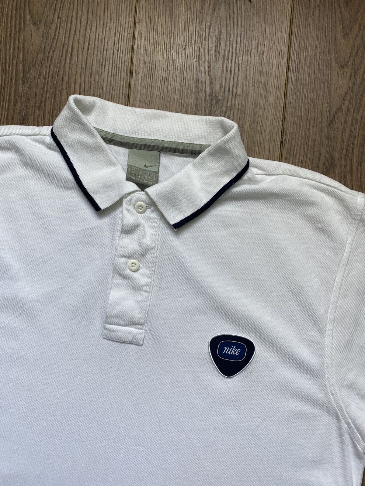 Nike × Vintage Vintage Nike White Polo T-shirt Size S Size US S / EU 44-46 / 1 - 4 Thumbnail