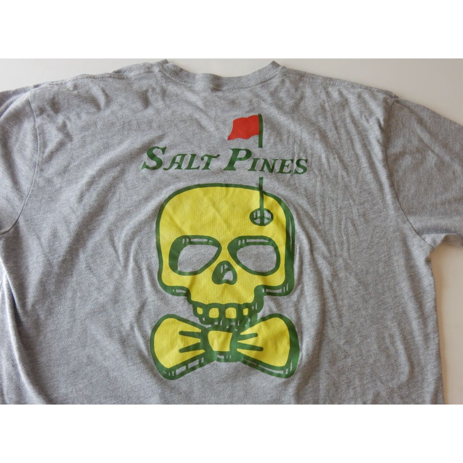 Vintage Salt Pines T-Shirt Men's USA Made 2XL Gray Short Sleeve Cotton Graphic Print Skull Golf May 90s Size US XXL / EU 58 / 5 - 2 Thumbnail