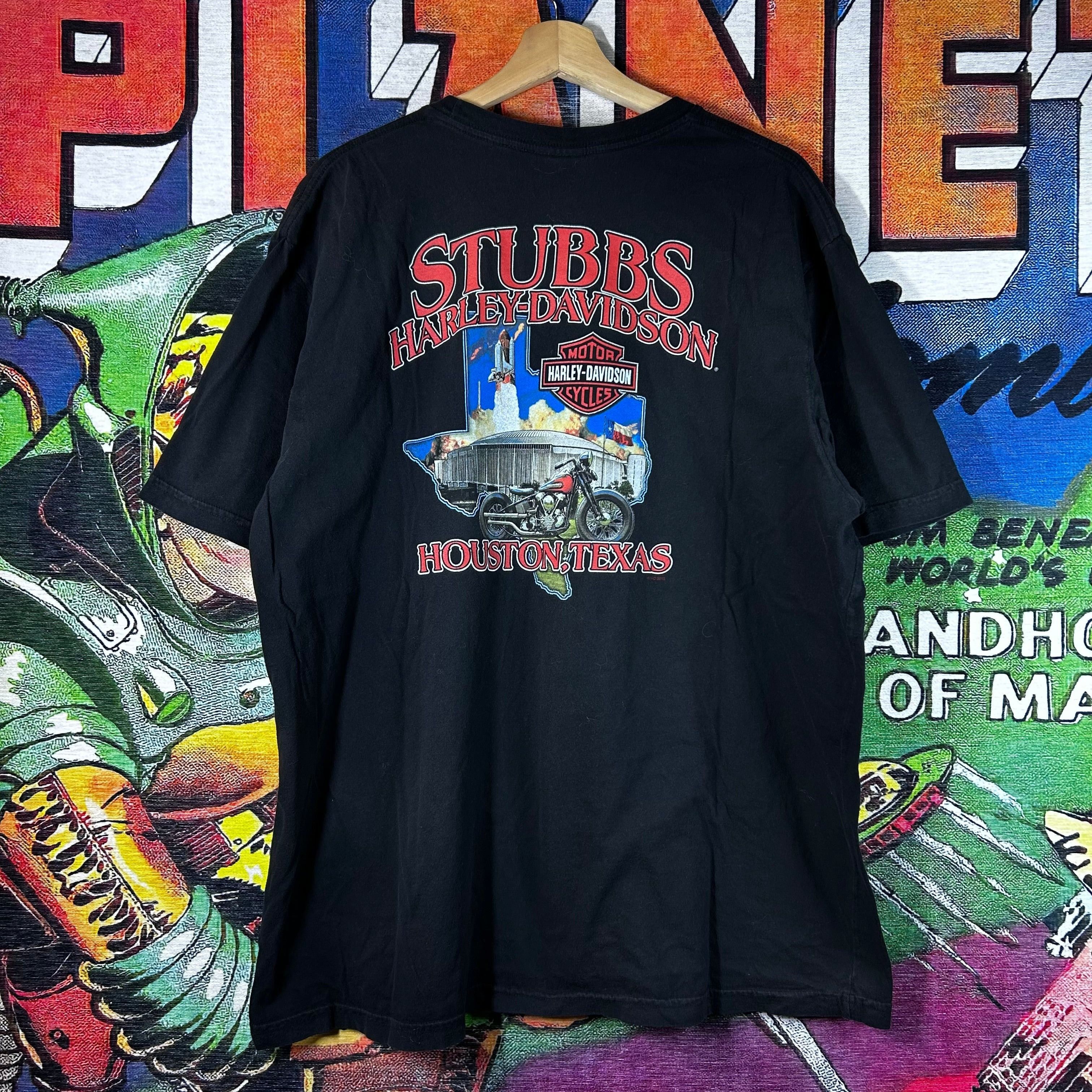 Harley Davidson × Vintage Harley Davidson Skull Biker Houston, TX Tee Size XL Size US XL / EU 56 / 4 - 2 Thumbnail