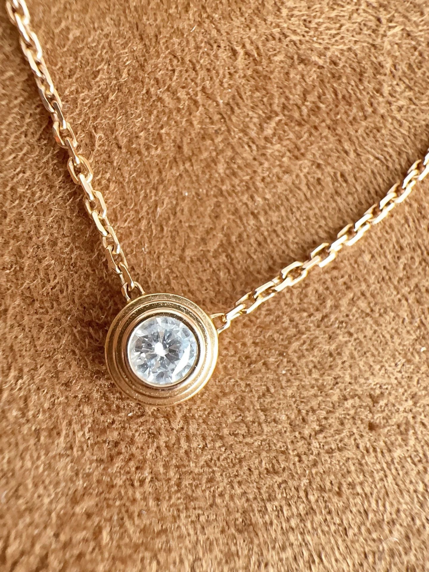 Cartier Cartier 0.18ct diamond necklace rose gold vintage 98 new Size ONE SIZE - 5 Thumbnail