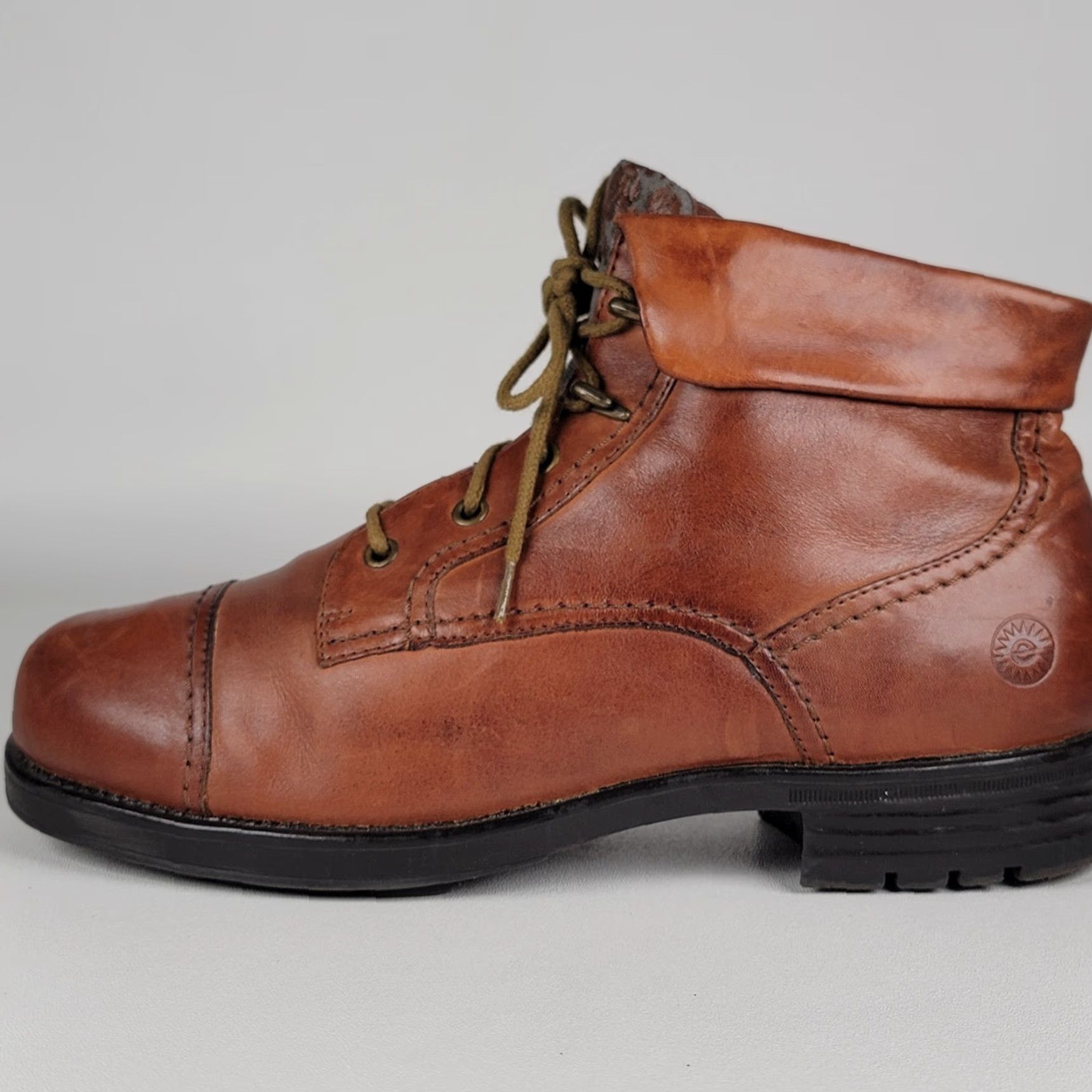 Vintage Earth Spirit Ankle Bootie Women Brown 10 Casual Workwear Indoor Outdoor Low Heel Round Toe Zip Strap Rope Vintage No N/A Size ONE SIZE - 6 Thumbnail