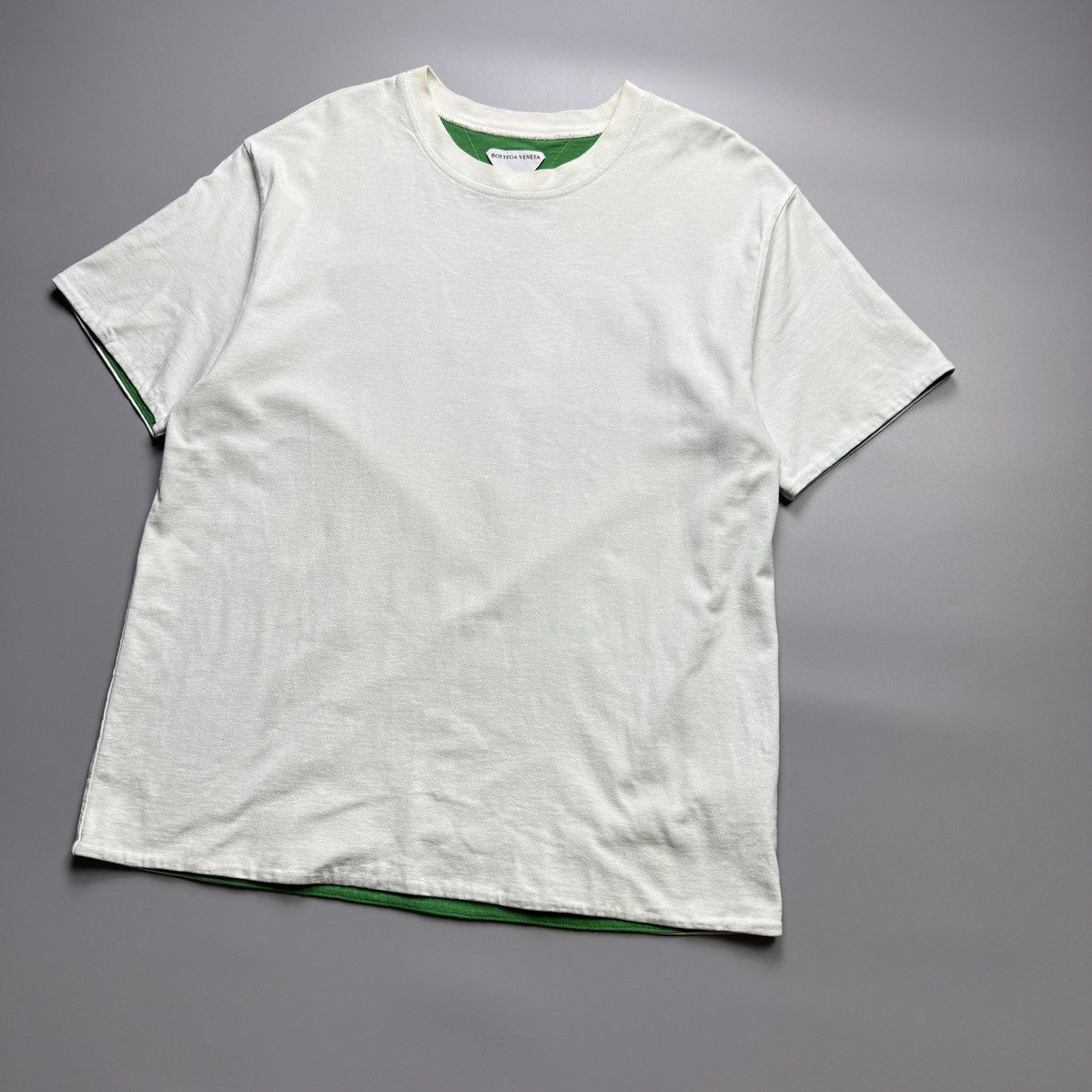Bottega Veneta Bottega Veneta - SS/22 Double Layer Heavy Cotton Tshirt Size US L / EU 52-54 / 3 - 3 Thumbnail