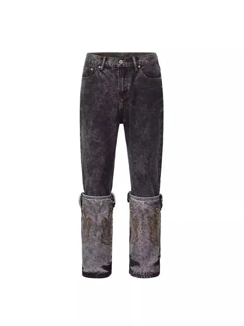 Japanese Brand Retro loose casual patchwork jeans Size US 32 / EU 48 - 5 Thumbnail