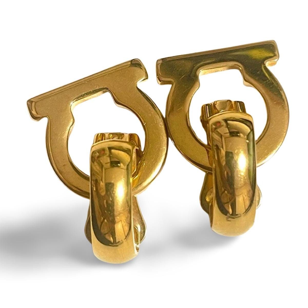 Salvatore Ferragamo Vintage Salvatore Ferragamo golden gancini dangle earrings. Size ONE SIZE - 6 Thumbnail