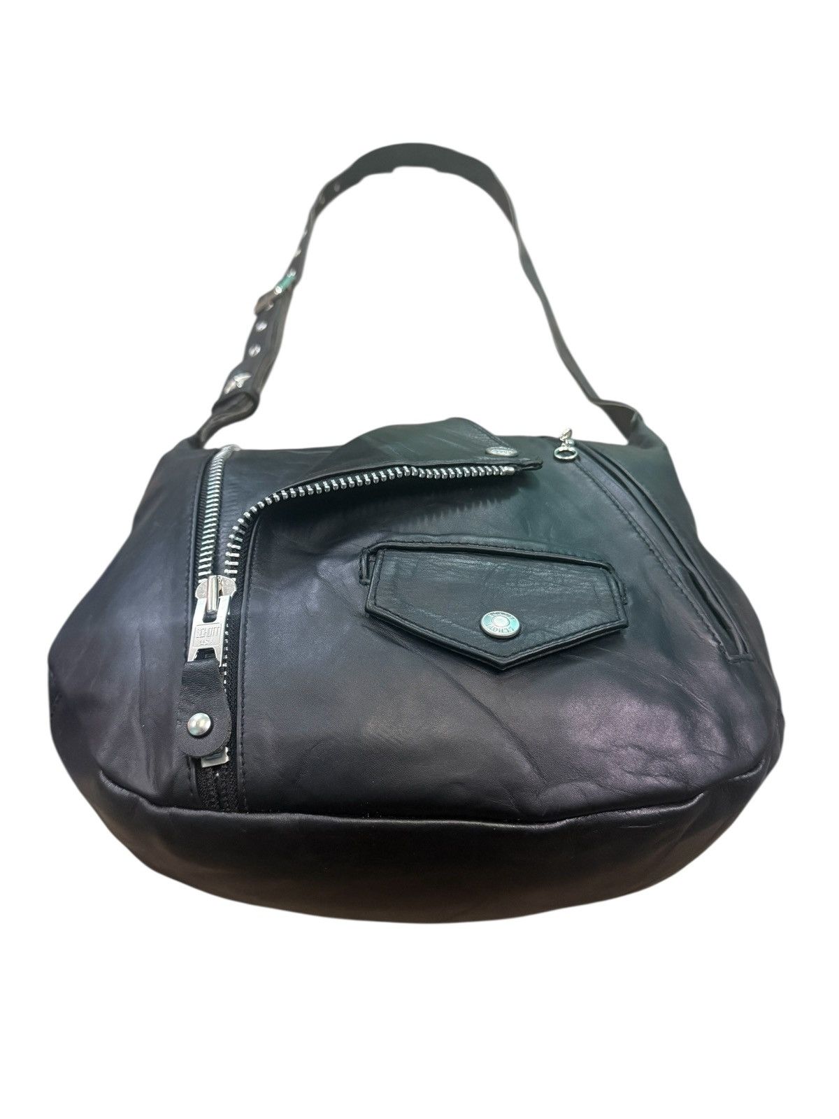 Schott RARE SCHOTT RIDERS LEATHER CROSSBODY BAG Size ONE SIZE - 5 Thumbnail