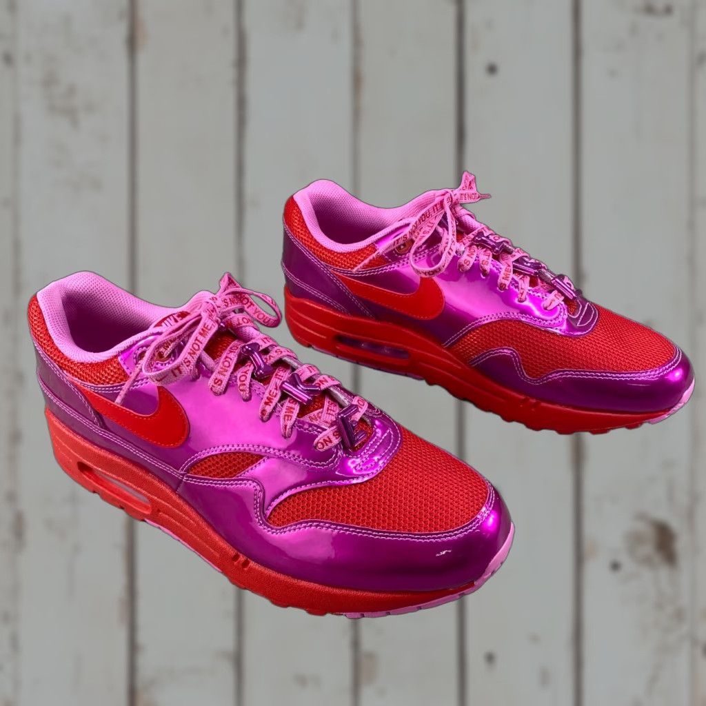 Nike Nike Air Max 1 Mens 12.5 Womens 14 PRM Valentine's Day Love Playful Pink Red NEW Nike Air Max 1 Sneaker Womens Mens 12.5 14 Size US 12 / IT 42 - 1 Thumbnail