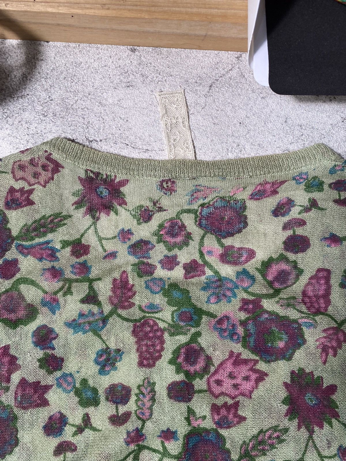 Japanese Brand Vtg Knit Japanese Brand Full Flowers Size ONE SIZE - 10 Thumbnail