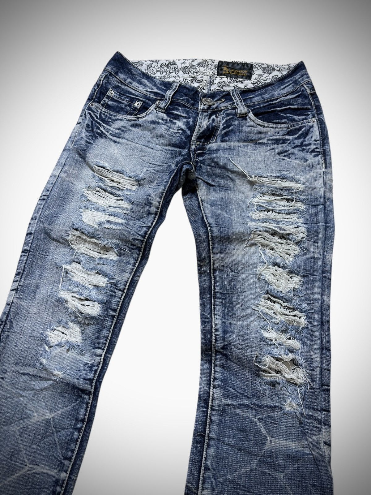 Japanese Brand 2000’s Bless Tokyo - Japanese Archive Punk Distressed Jeans Size 27" / US 4 / IT 40 - 4 Thumbnail