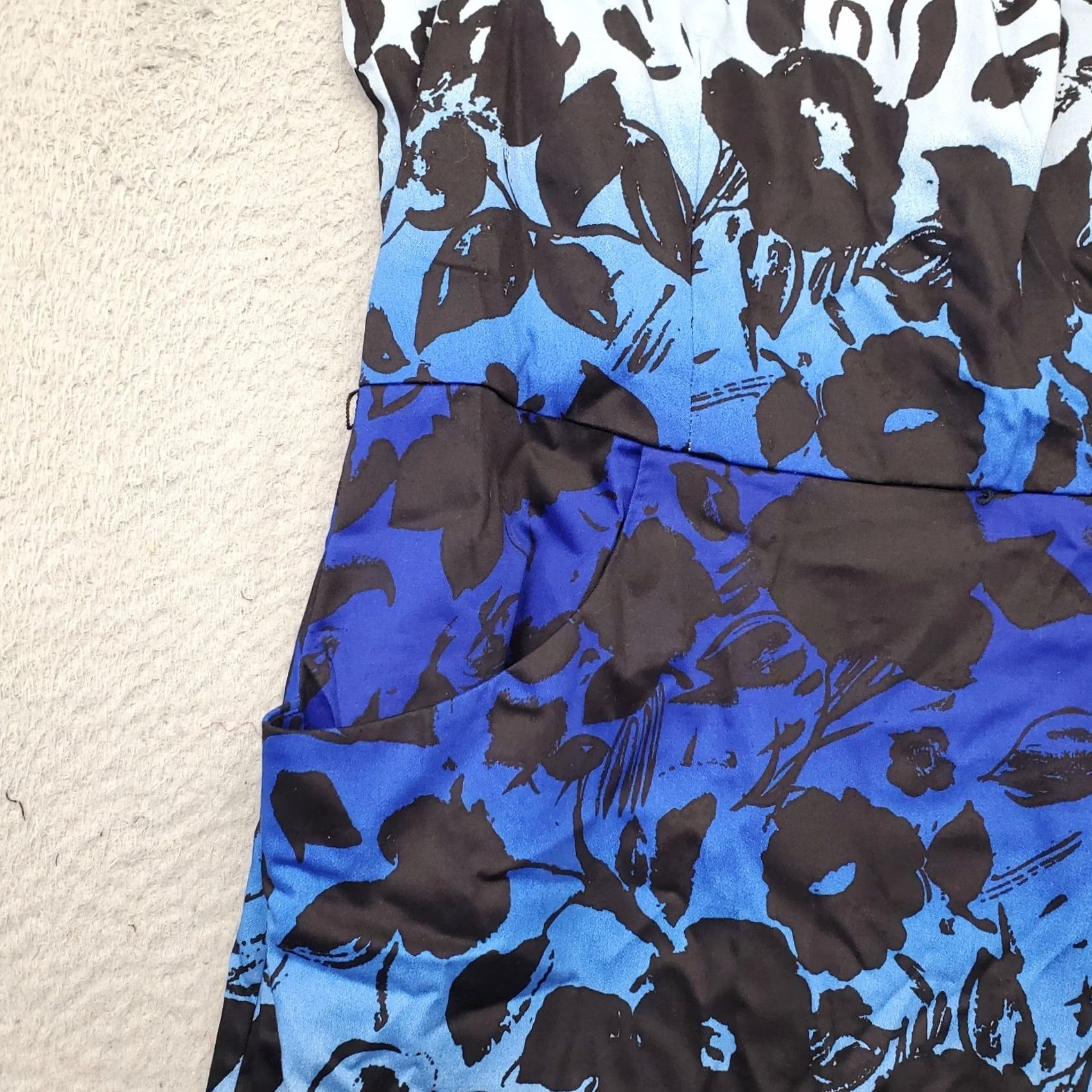 Nine West Nine West Womens 14W Floral Printed Sleeveless Sheath Back Zip Knee Length Shirt Dress Size XL / US 12-14 / IT 48-50 - 6 Thumbnail