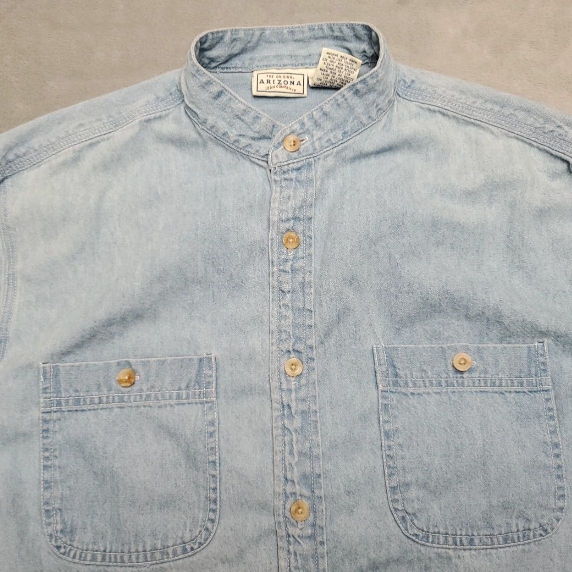 Vintage VINTAGE Arizona Jean Company Shirt Mens XL Blue Denim Work Force Embroidered 90s Shirt Mens XL Blue Denim Work Force Embroidered 90s Size US XL / EU 56 / 4 - 5 Thumbnail