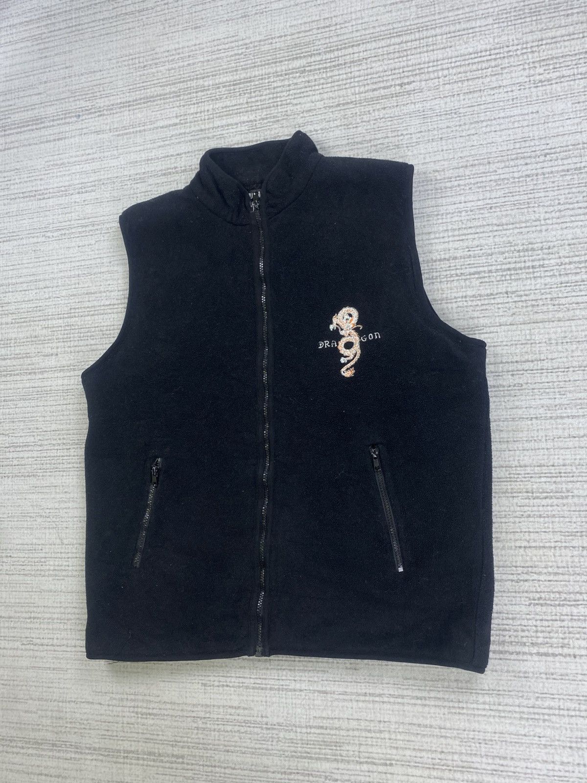 Dragonfly × Japanese Brand × Vintage Vintage Dragon Embroidery Big logo Sherpa Vest Size US M / EU 48-50 / 2 - 4 Thumbnail