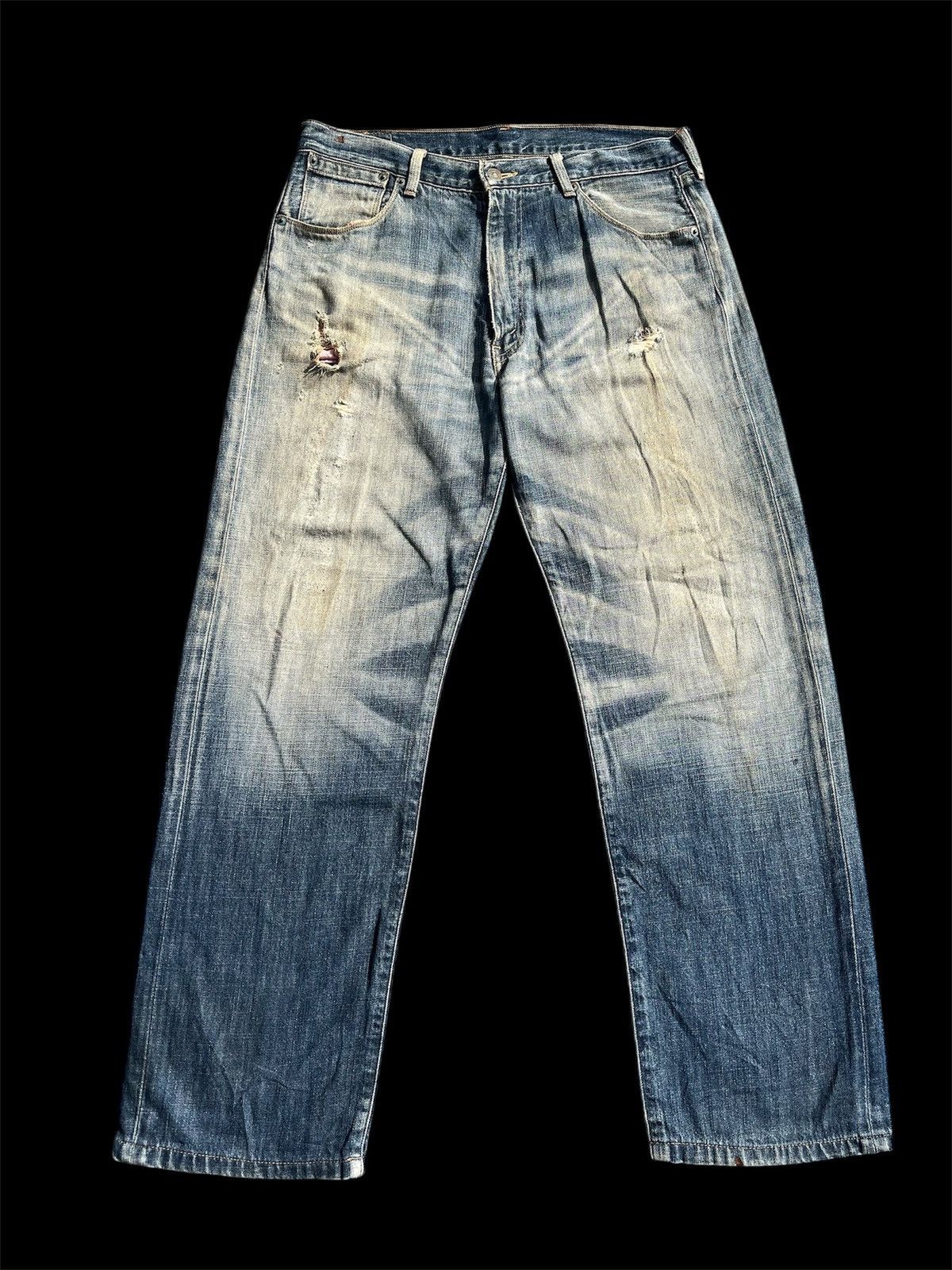 Hysteric Glamour × Levi's × Vintage Baggy 553 Selvadge Levis Blue Washed Denim Size US 34 / EU 50 - 1 Thumbnail