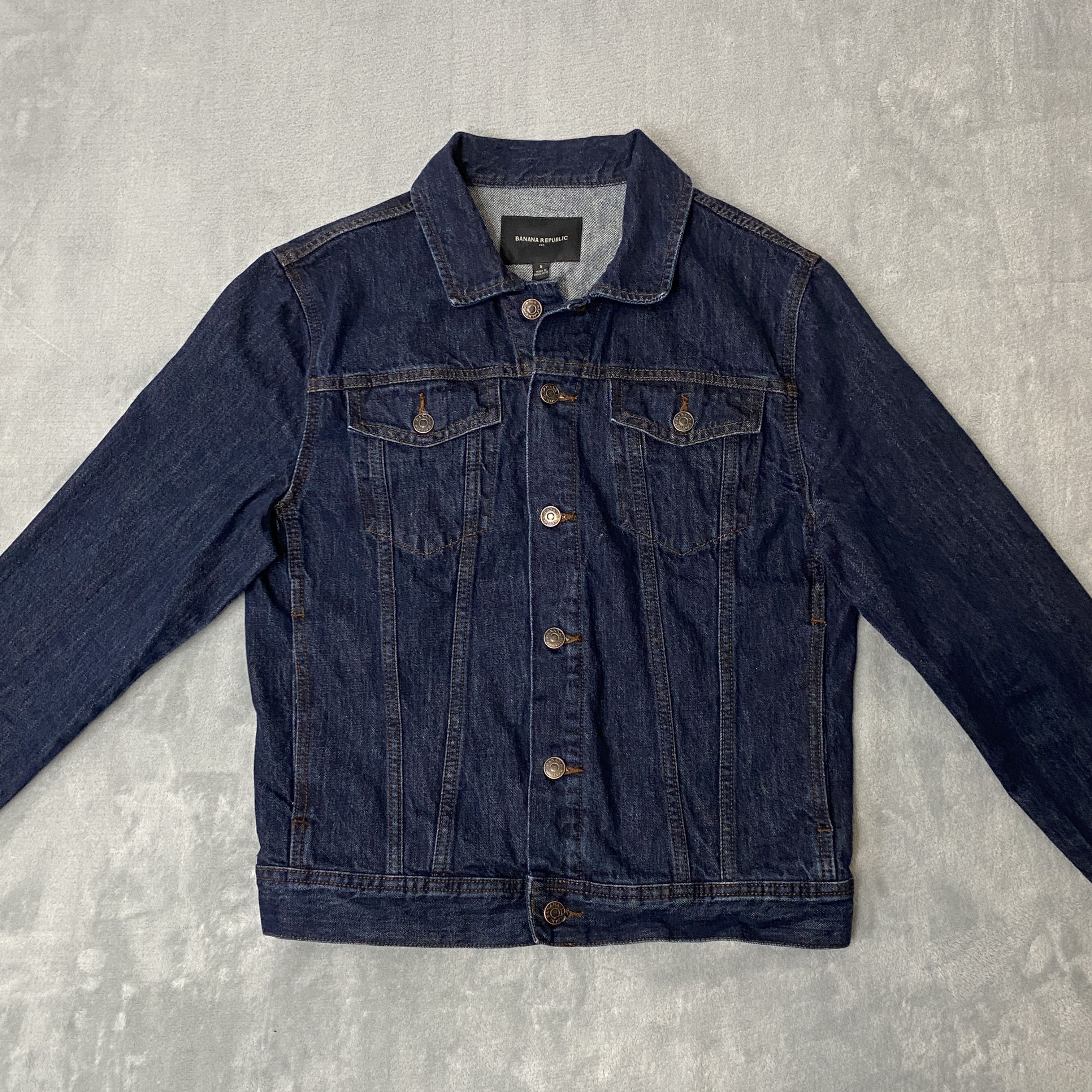 Banana Republic × Vintage Jean Jacket Men Small Long Sleeve Blue Denim Coat Size US S / EU 44-46 / 1 - 1 Thumbnail