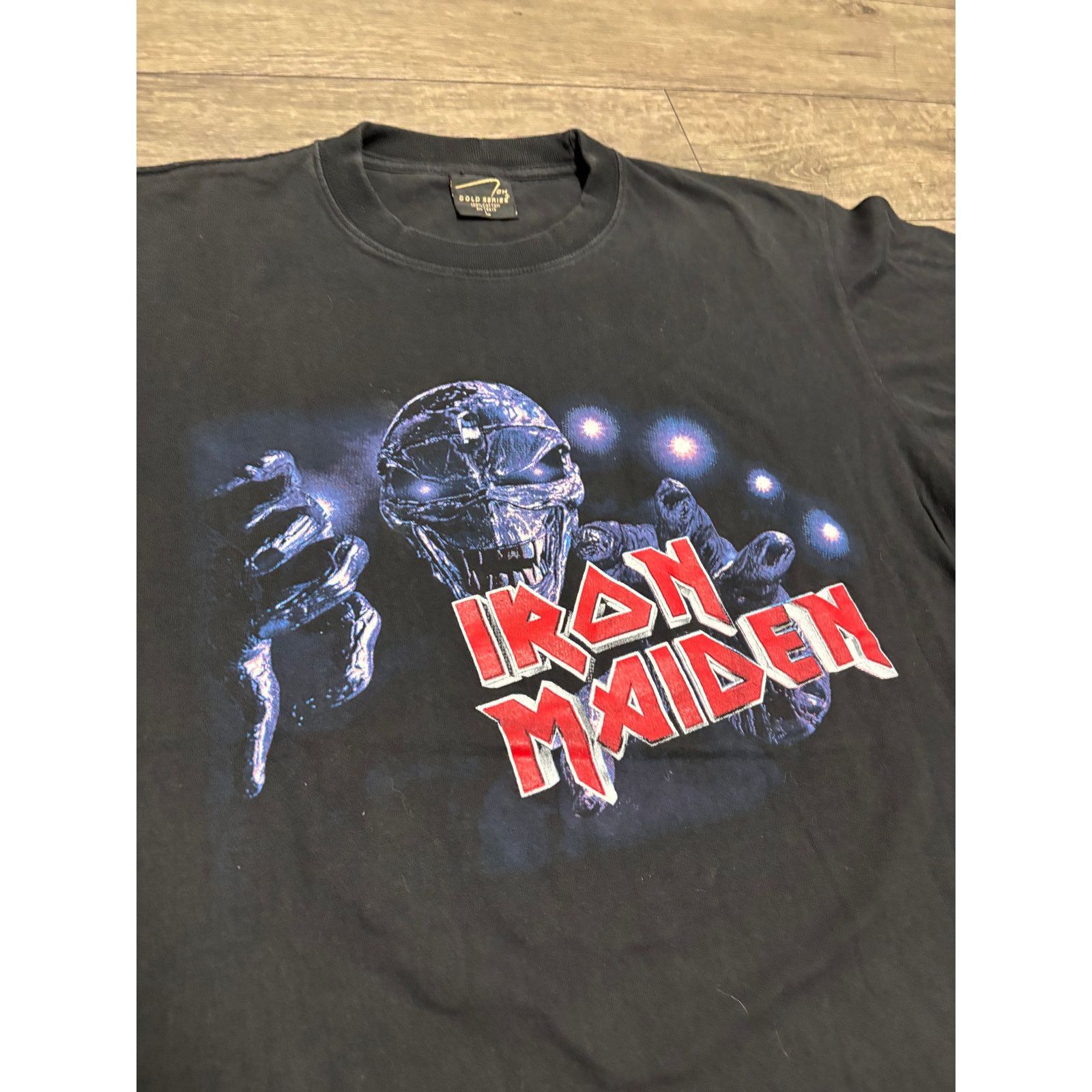 Vintage Vintage Iron Maiden Rap Tee Ch Gold Series Sz L 90s Size US L / EU 52-54 / 3 - 5 Thumbnail