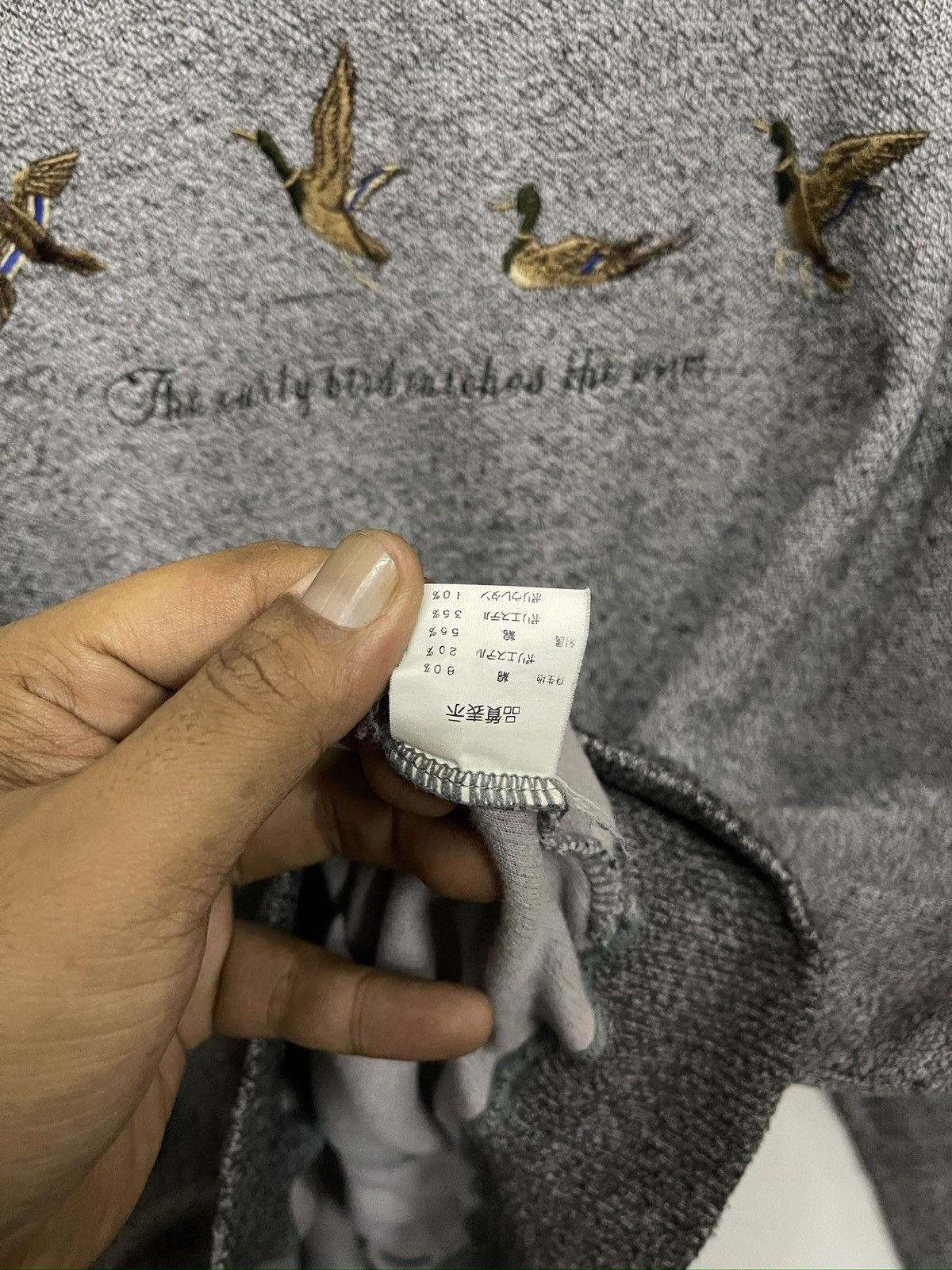 Japanese Brand × Vintage Vintage Lex By Amasa Embroidery Duck Crewneck Sweater Size US L / EU 52-54 / 3 - 5 Thumbnail