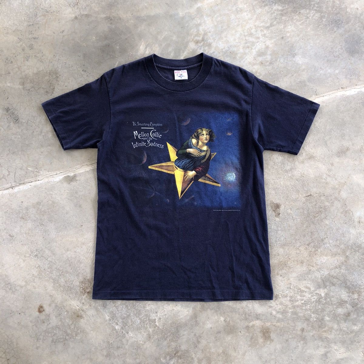 image of Band Tees x Rock T Shirt The Smashing Pumpkins Mellon Collie Infinite Sadness T-Shirt in Navy (Size