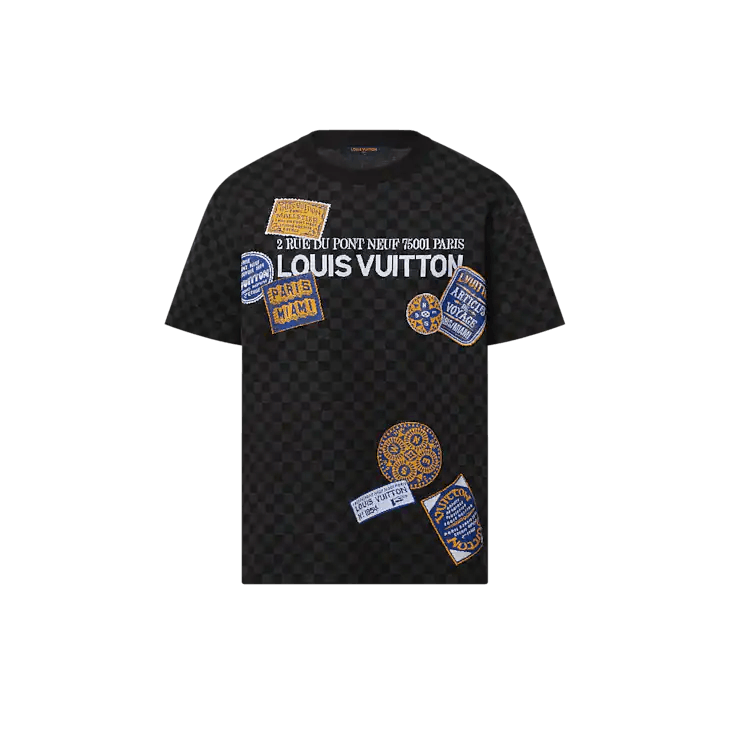 Louis Vuitton Damier Short-Sleeved Signature Crewneck Size US S / EU 44-46 / 1 - 1 Thumbnail