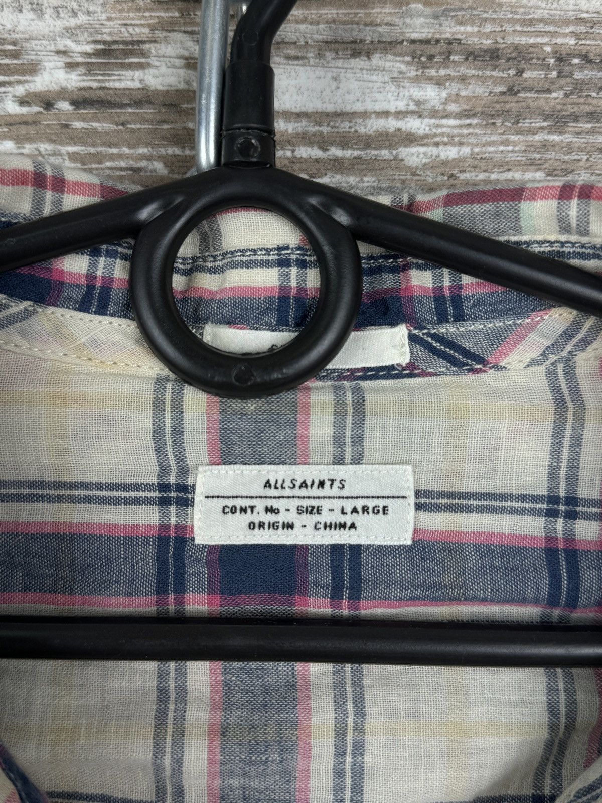 Allsaints × Japanese Brand Mens AllSaints GRIDLOCK HS SHIRT button up luxury linen Size US L / EU 52-54 / 3 - 6 Thumbnail