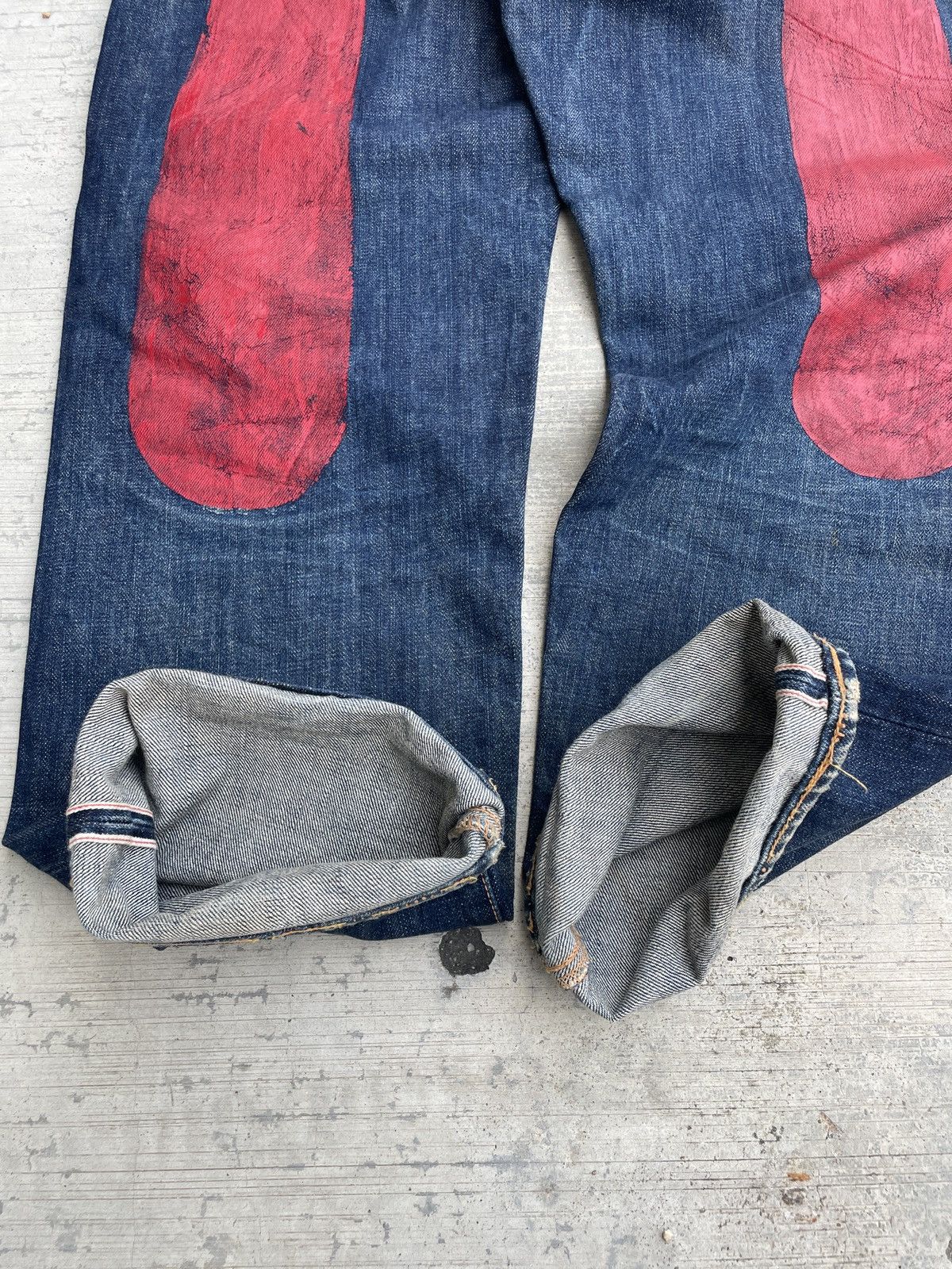 Evisu VINTAGE 90s EVISU SELVEDGE DENIM RED DAICOCK Size US 29 - 6 Thumbnail