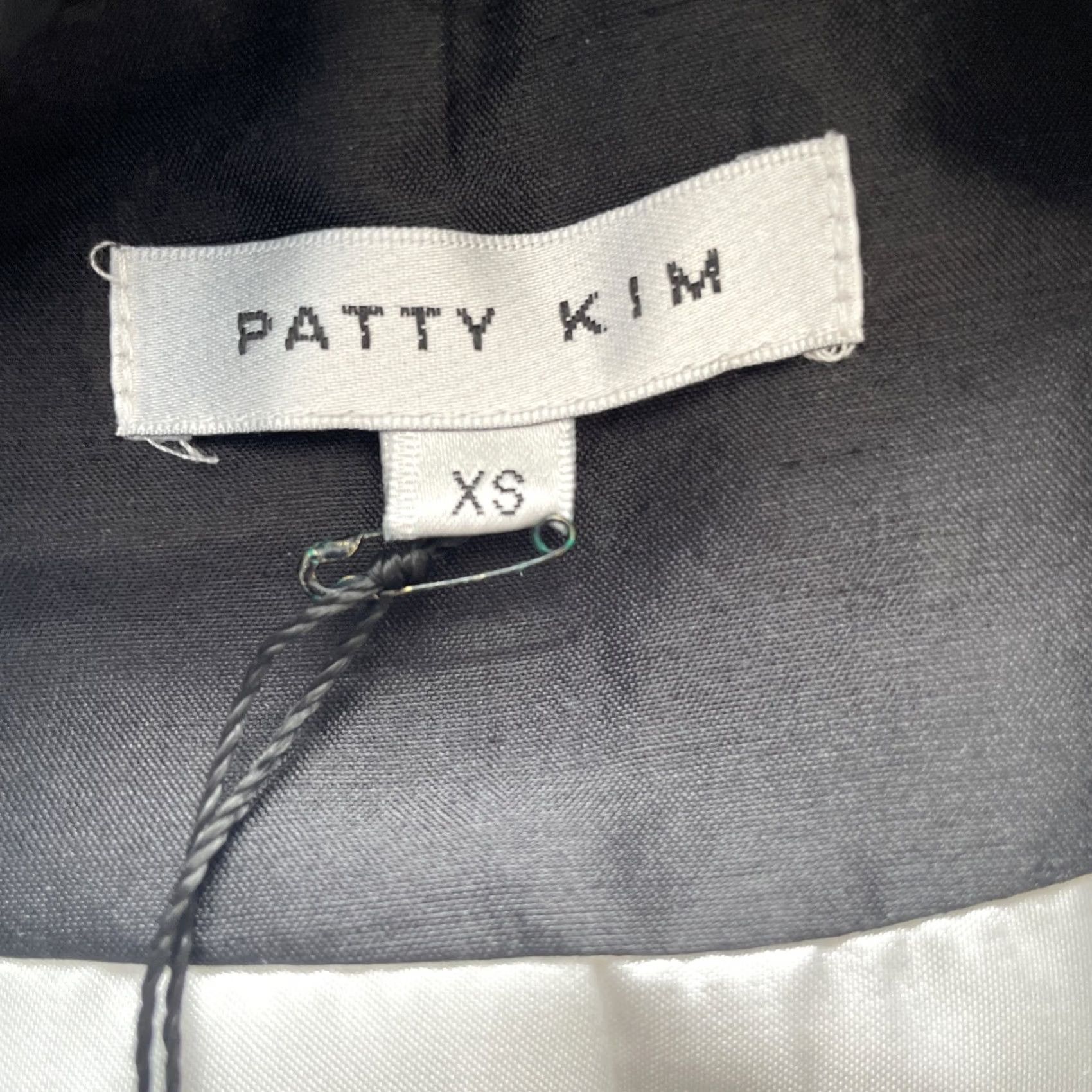 Vintage Patty Kim Blazer Womens XS White 100% Silk Open Front 3/4 Sleeve Lined Lightweight Dupion Silk Size XS / US 0-2 / IT 36-38 - 3 Thumbnail