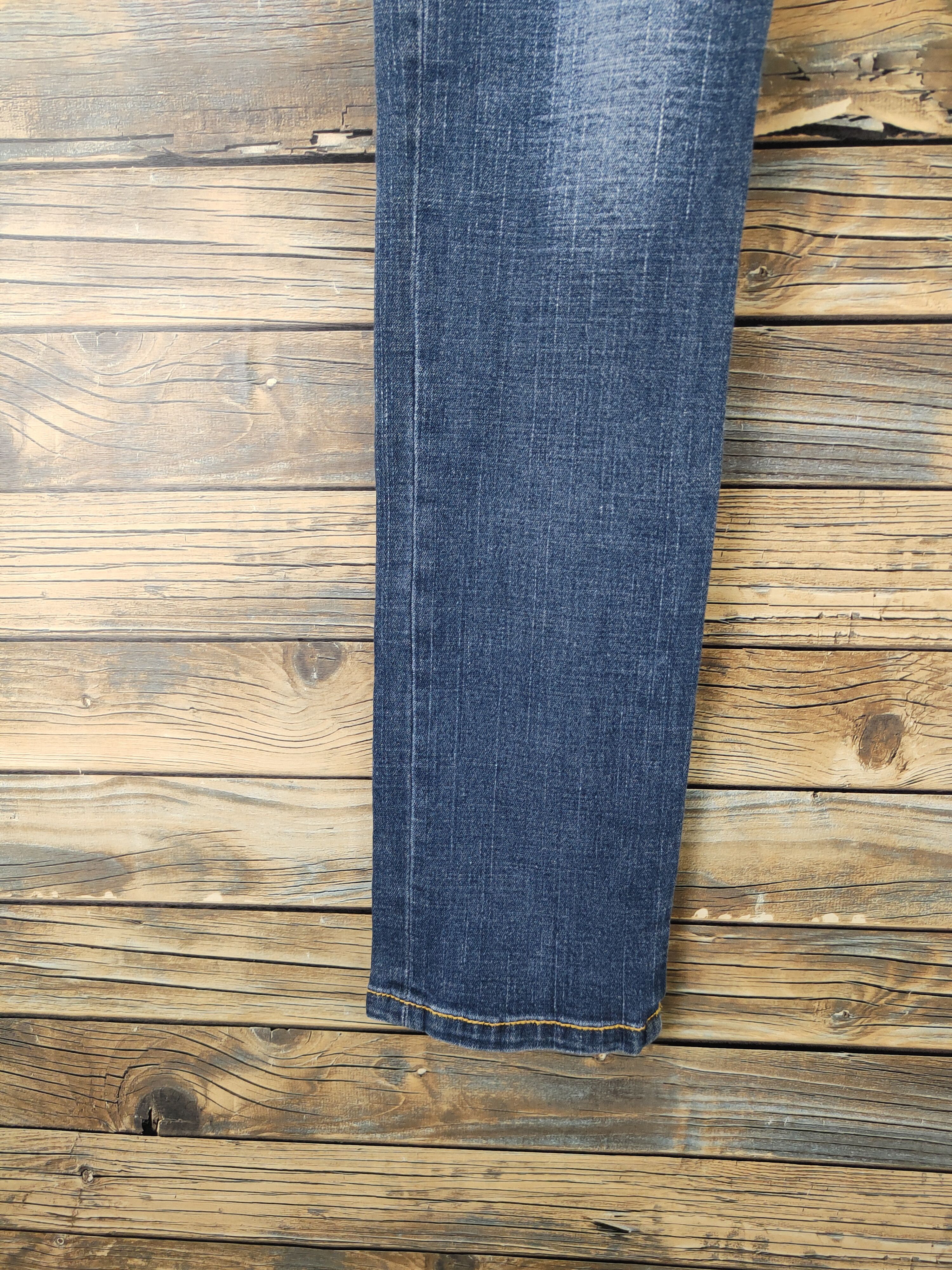 Japanese Brand DL Chow Chow Chow Blue Distressed Ripped Jeans #2342 Size 28" / US 6 / IT 42 - 4 Thumbnail
